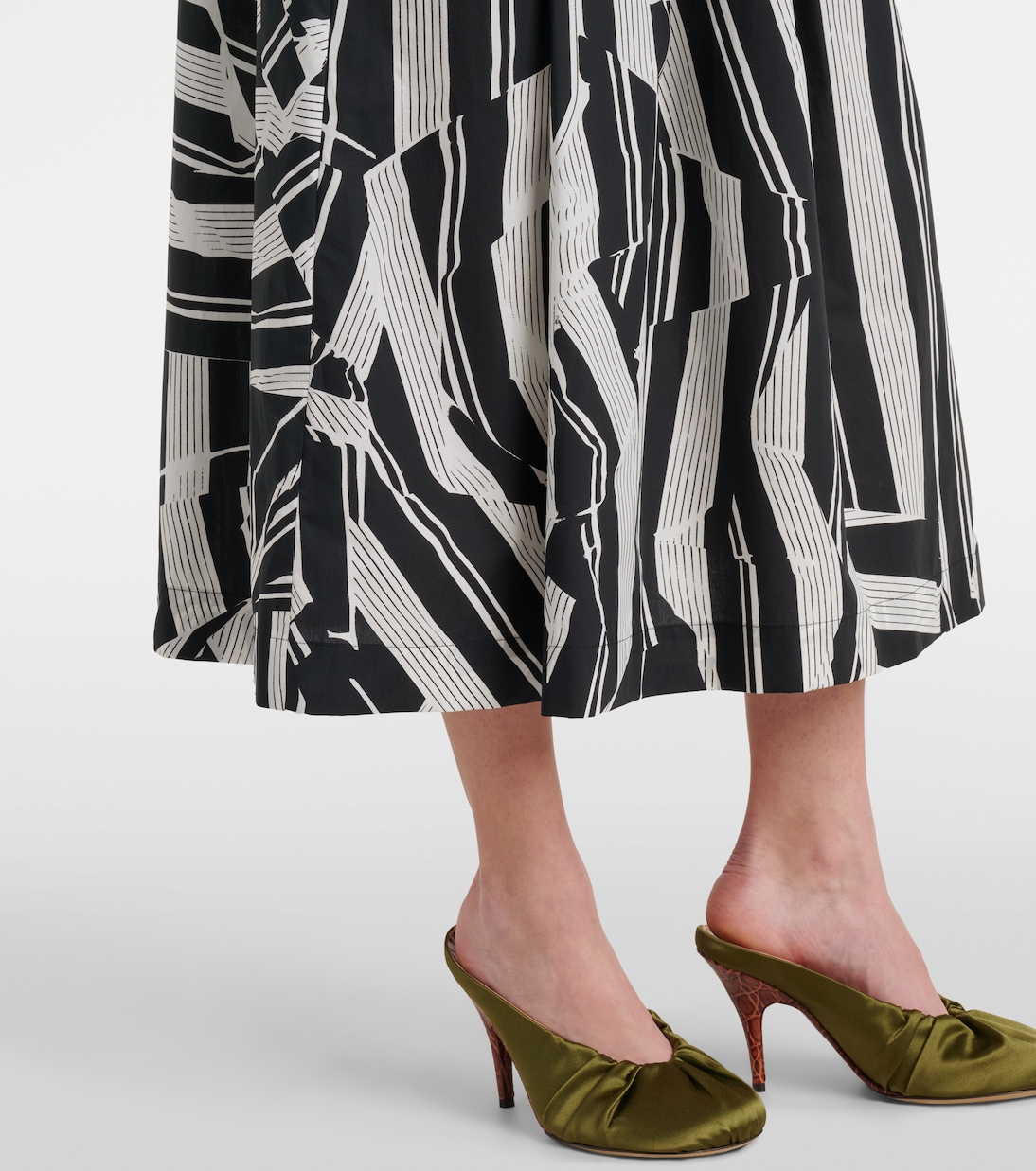 Bedruckter Midirock aus Baumwolle | Dries Van Noten