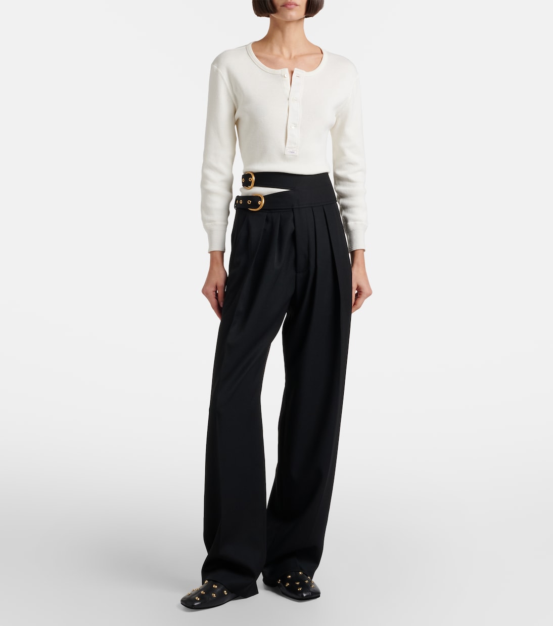 Virgin wool wide-leg pants | Chloé