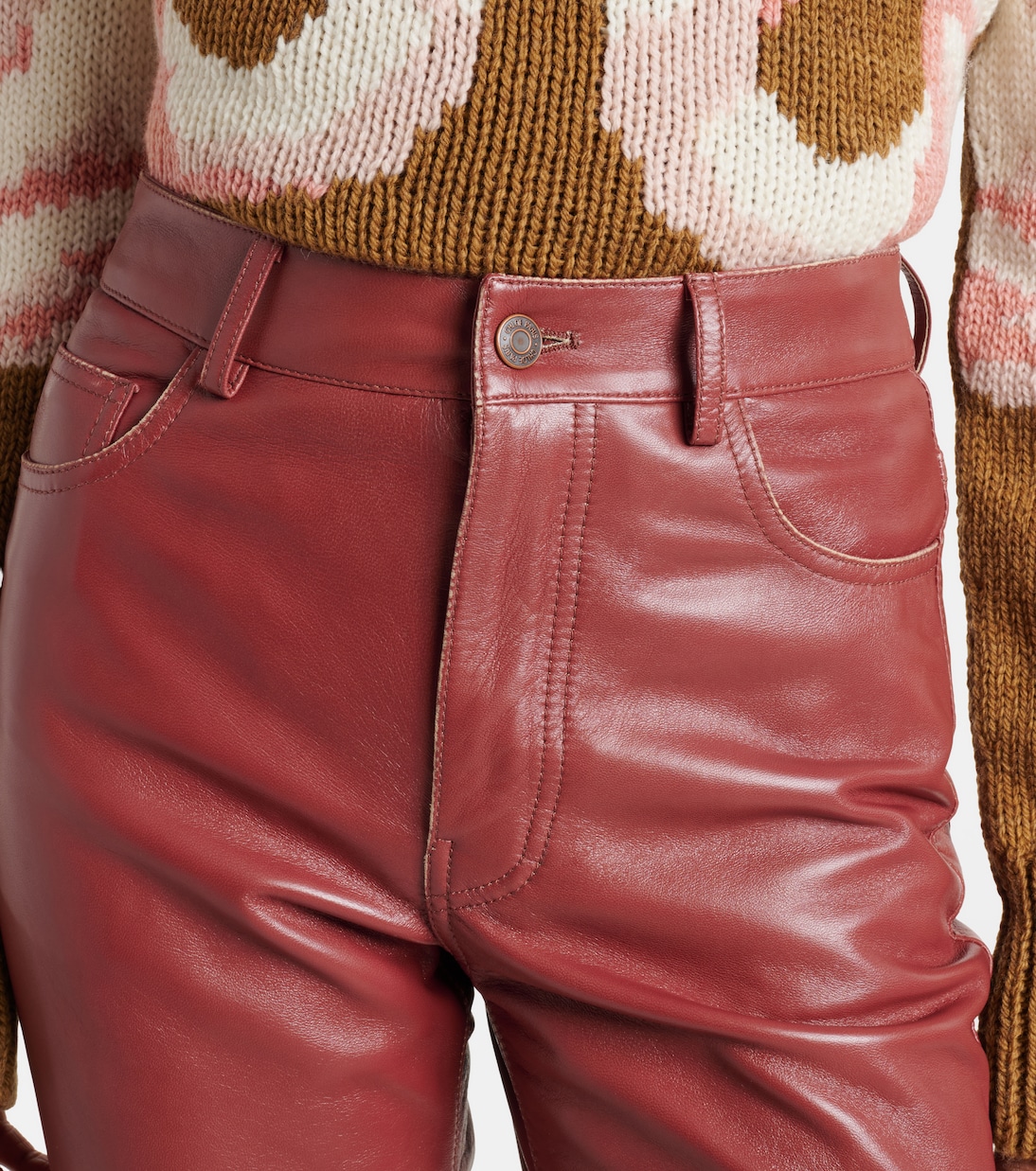 Leather flared pants | Chloé