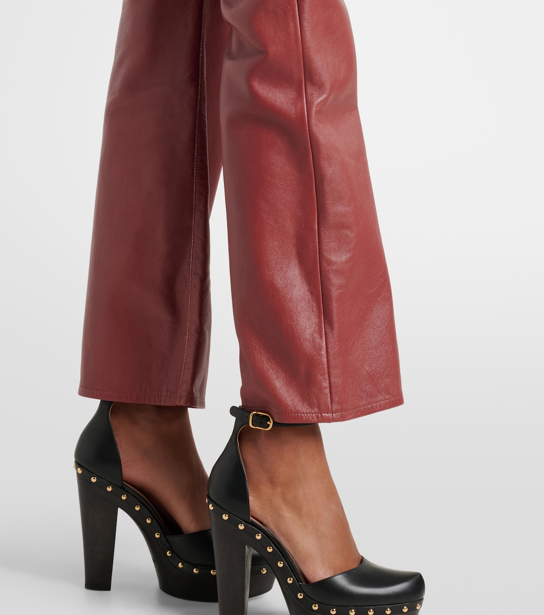 Leather flared pants | Chloé