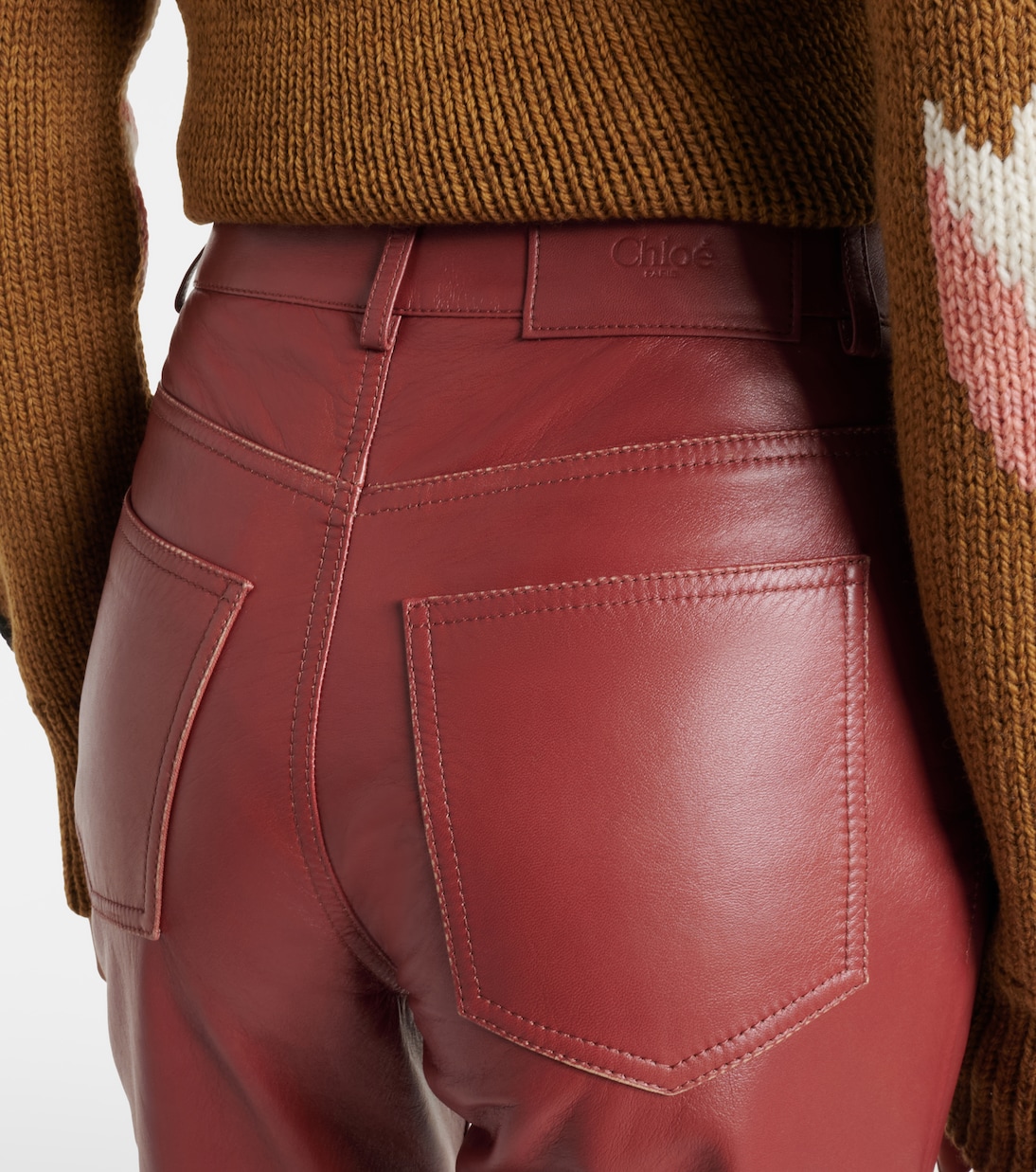 Leather flared pants | Chloé