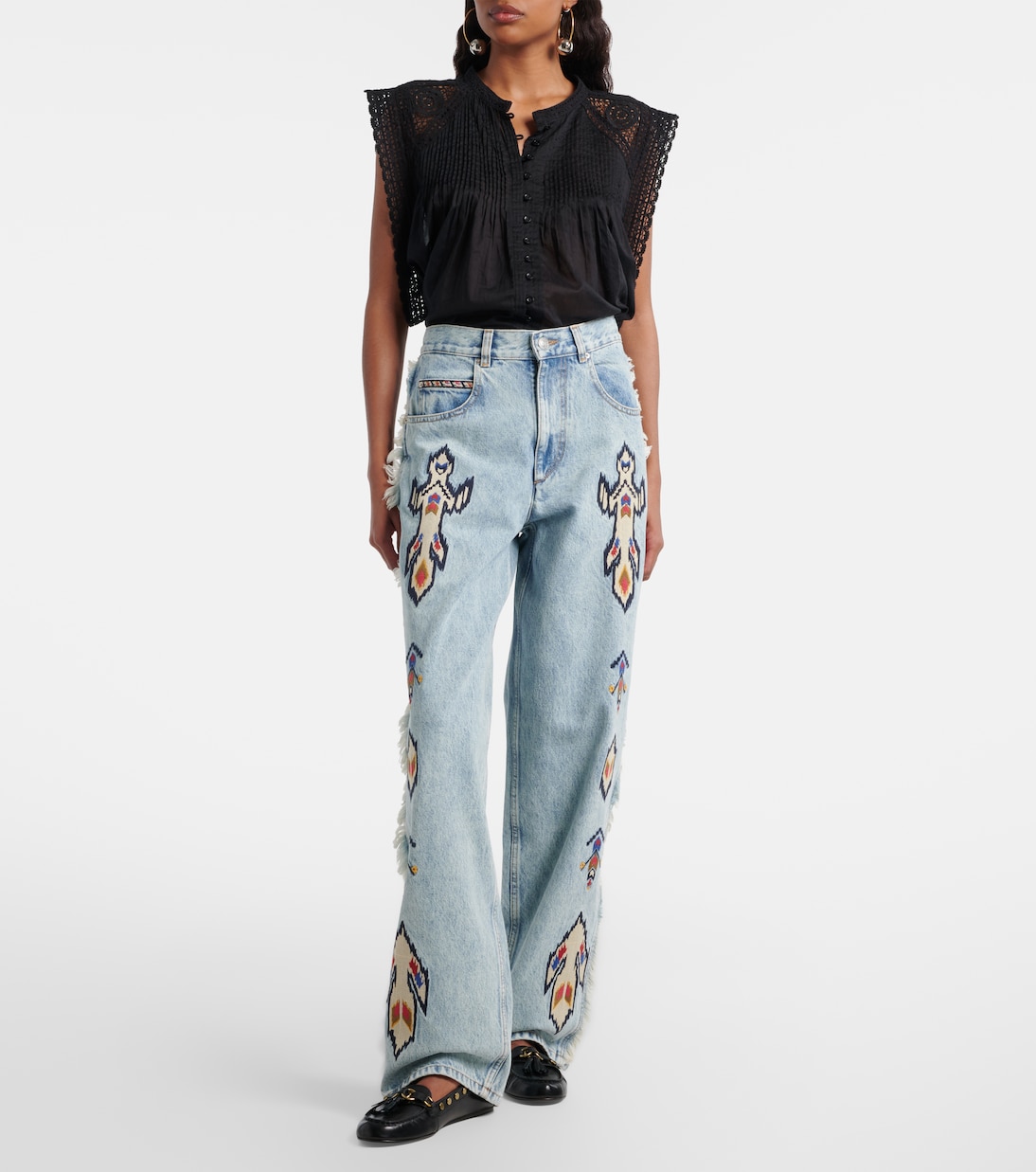 Bestickte Straight Jeans Maella | Marant Etoile