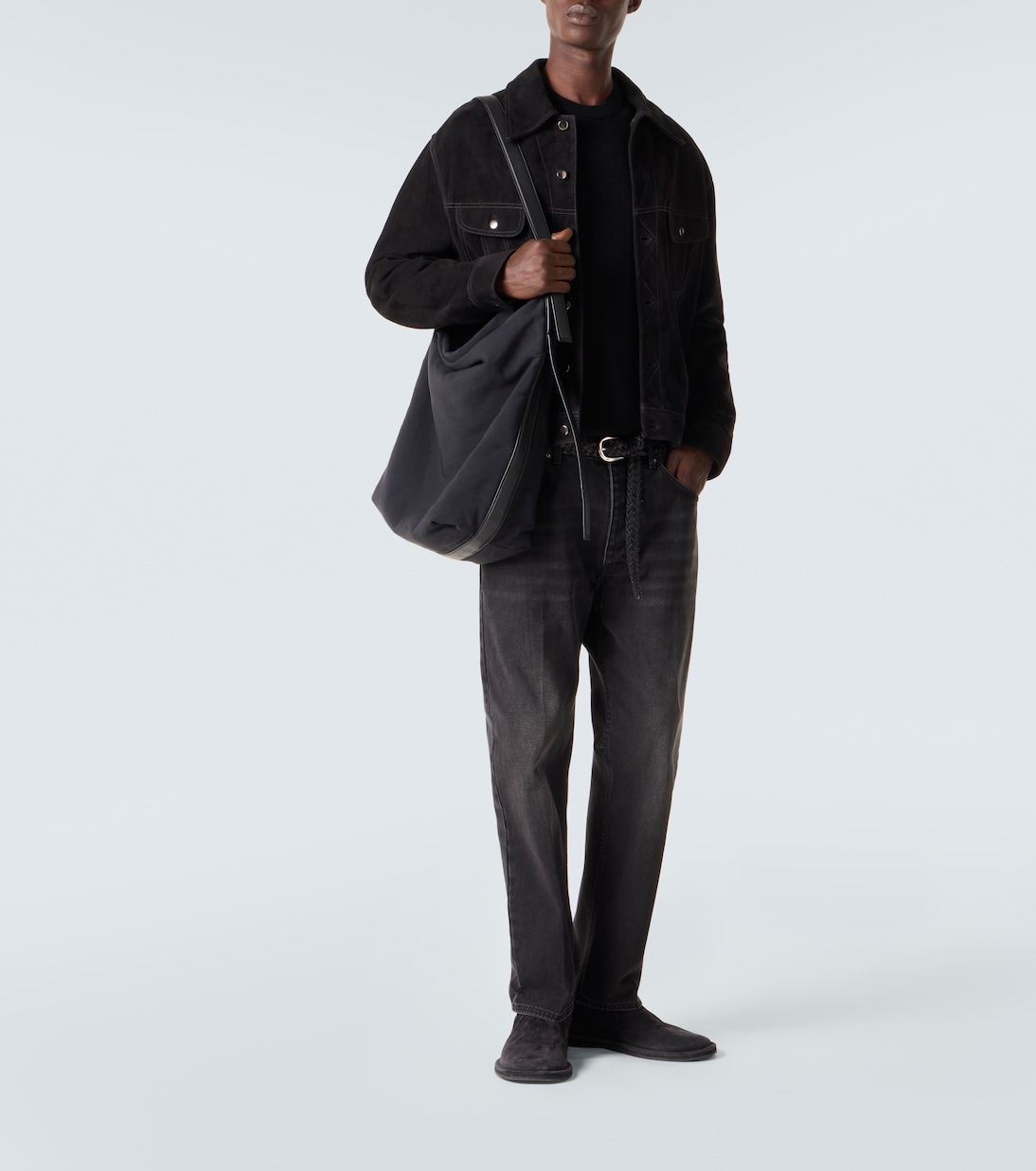 Airport leather-trimmed tote bag | Studio Nicholson