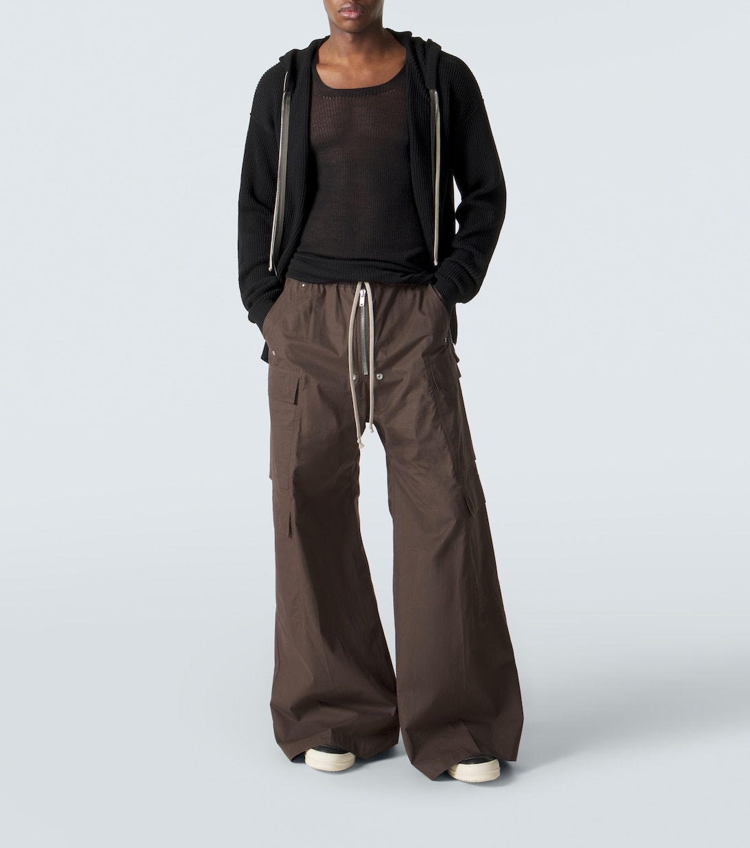 Ribbed-knit virgin wool hoodie | Rick Owens