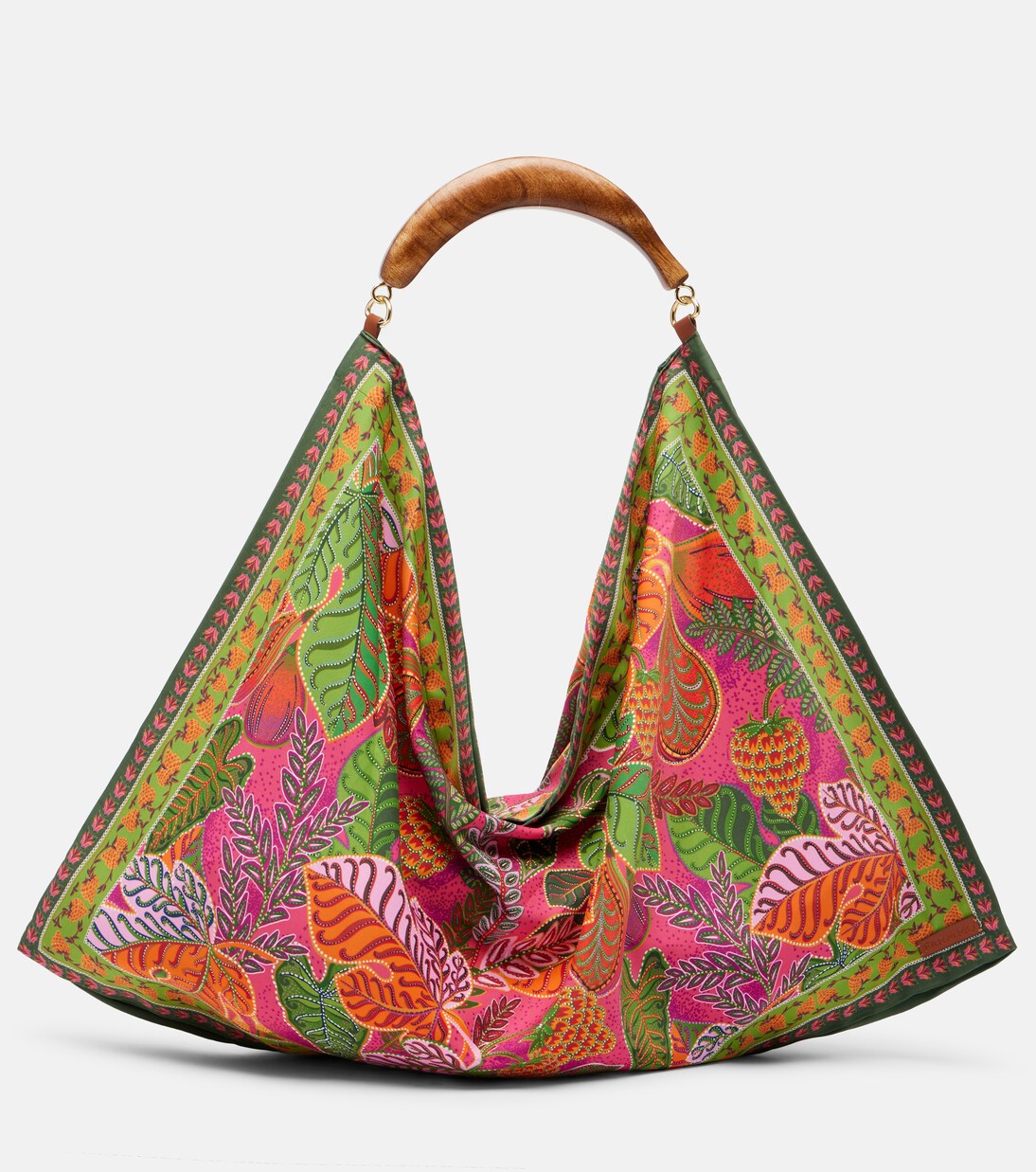 Scarf Medium jacquard tote bag | Farm Rio
