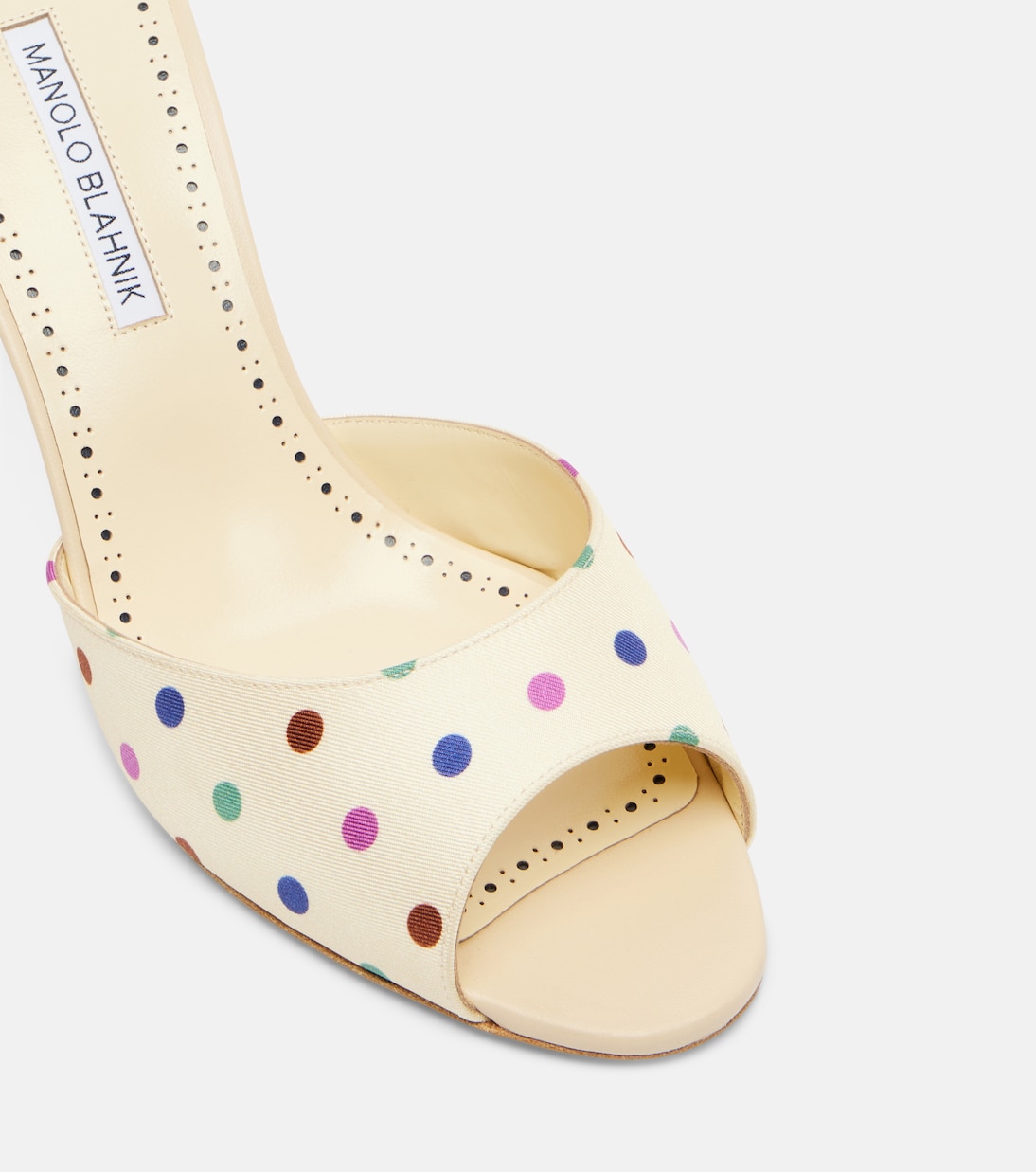 Jadaron polka-dot twill mules | Manolo Blahnik