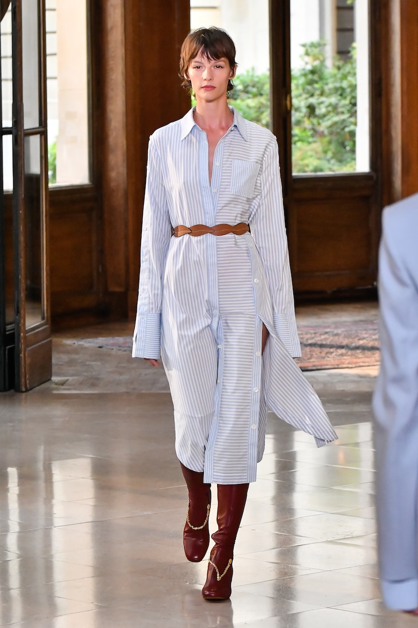 Abito chemisier Aster a righe in cotone | Altuzarra