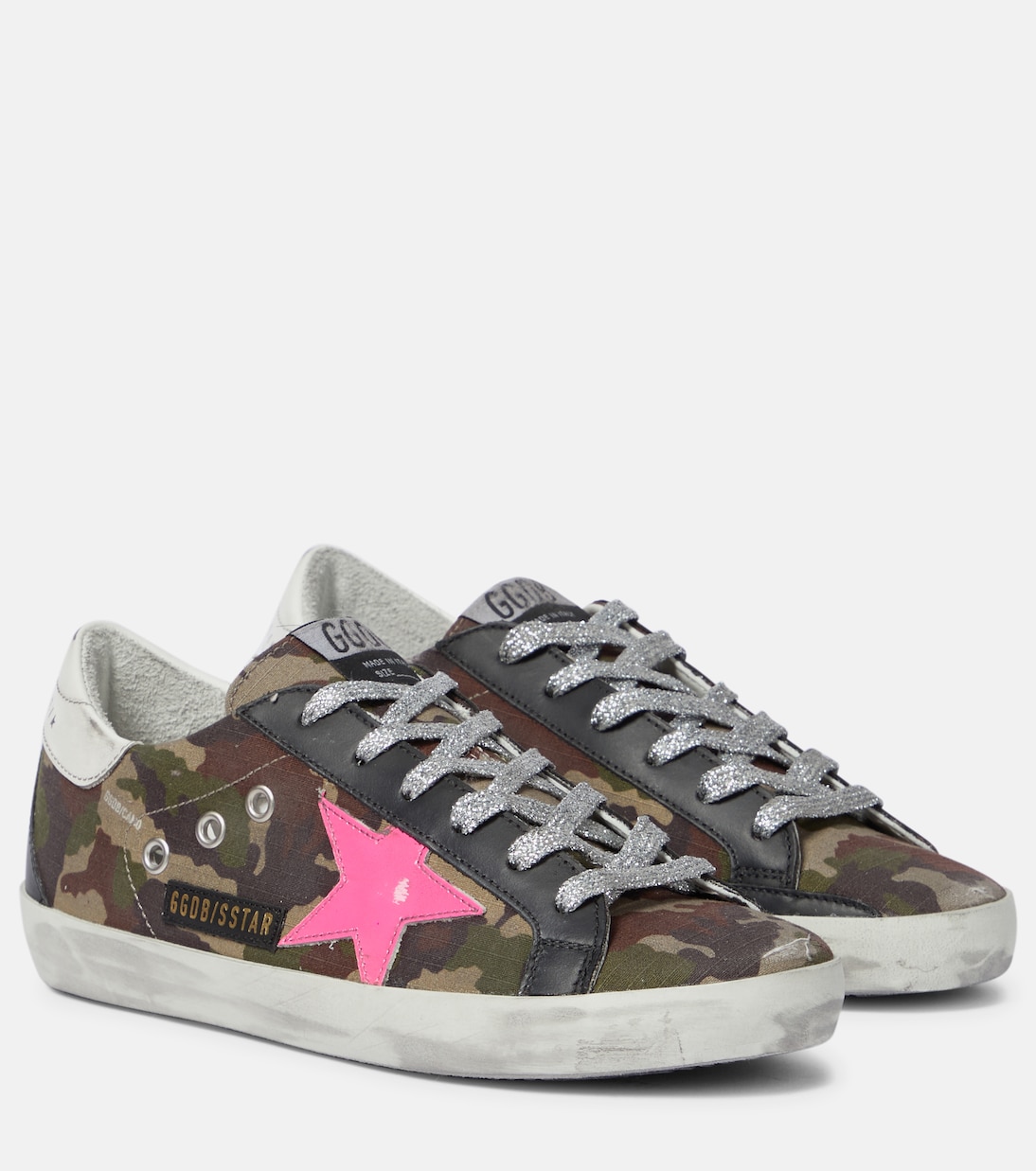 Super-Star leather-trimmed sneakers | Golden Goose