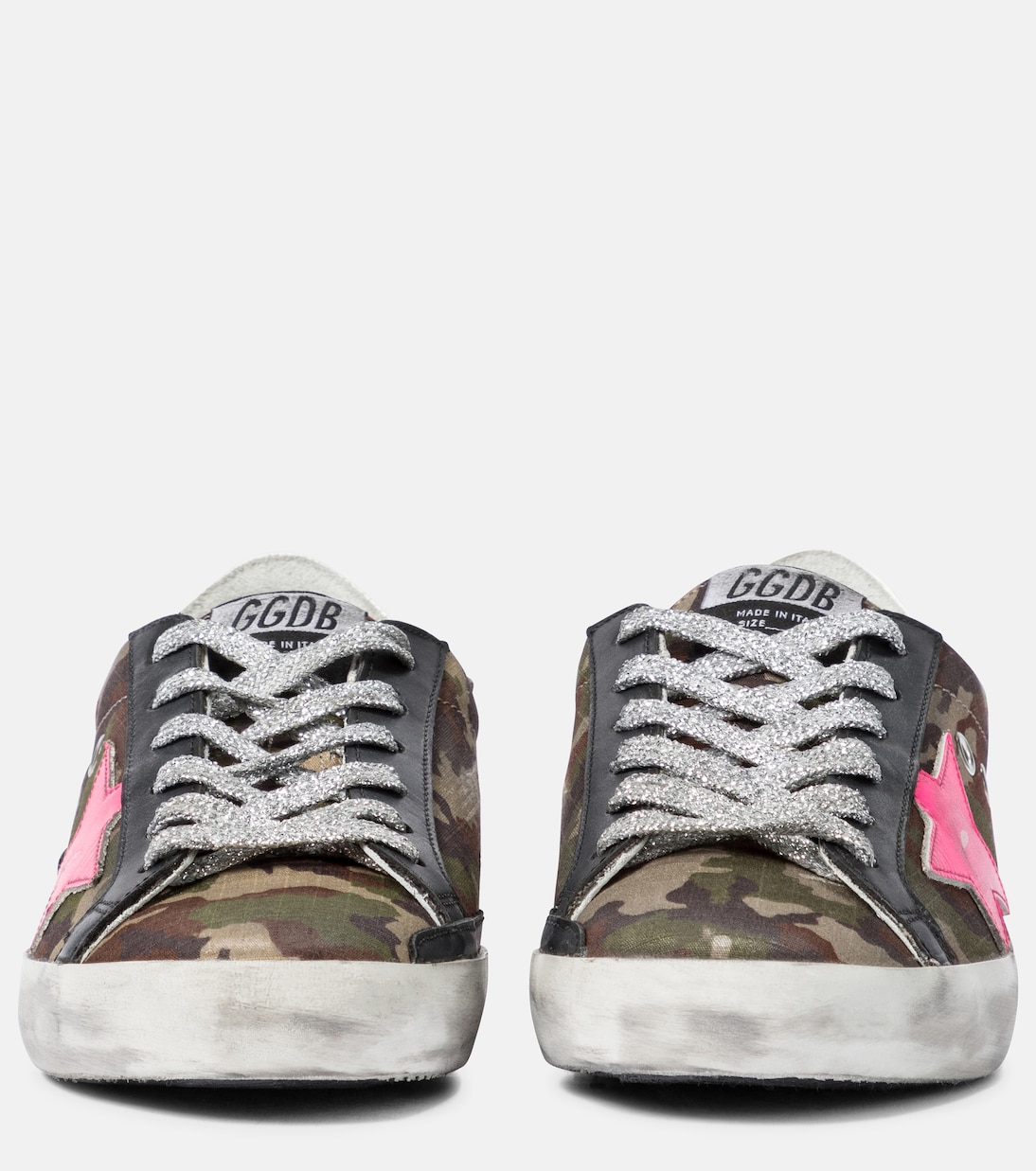 Super-Star leather-trimmed sneakers | Golden Goose