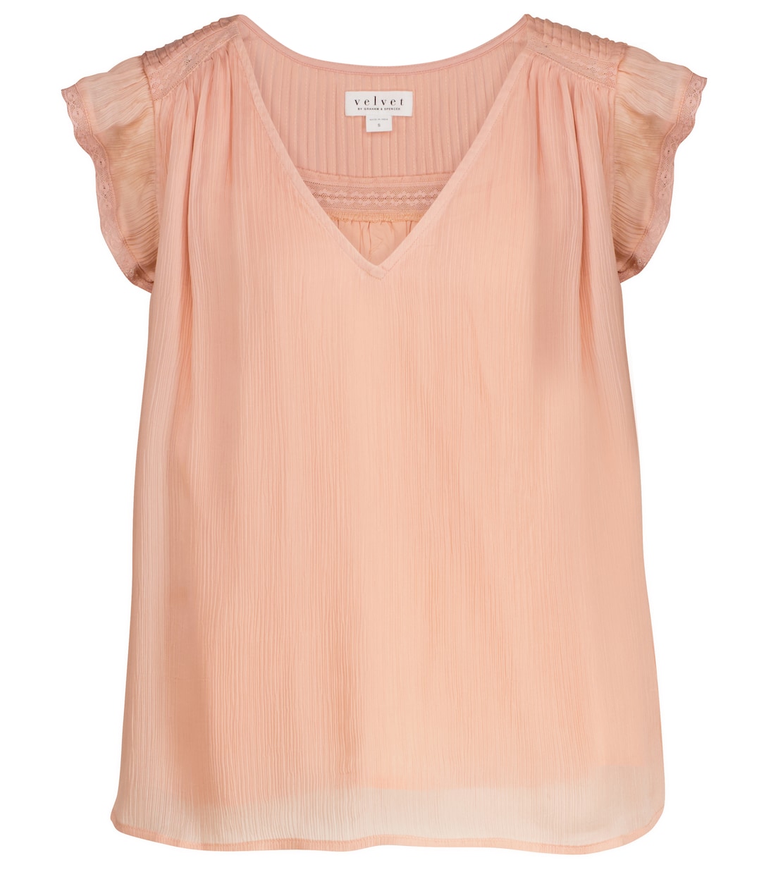 Isabelle lace-trimmed blouse | Velvet