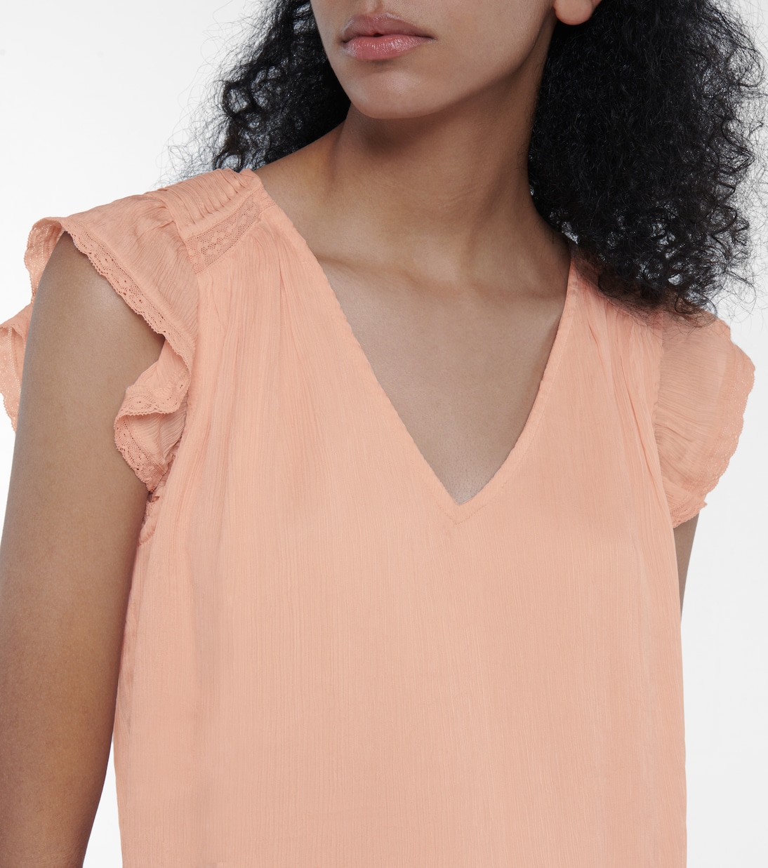 Isabelle lace-trimmed blouse | Velvet