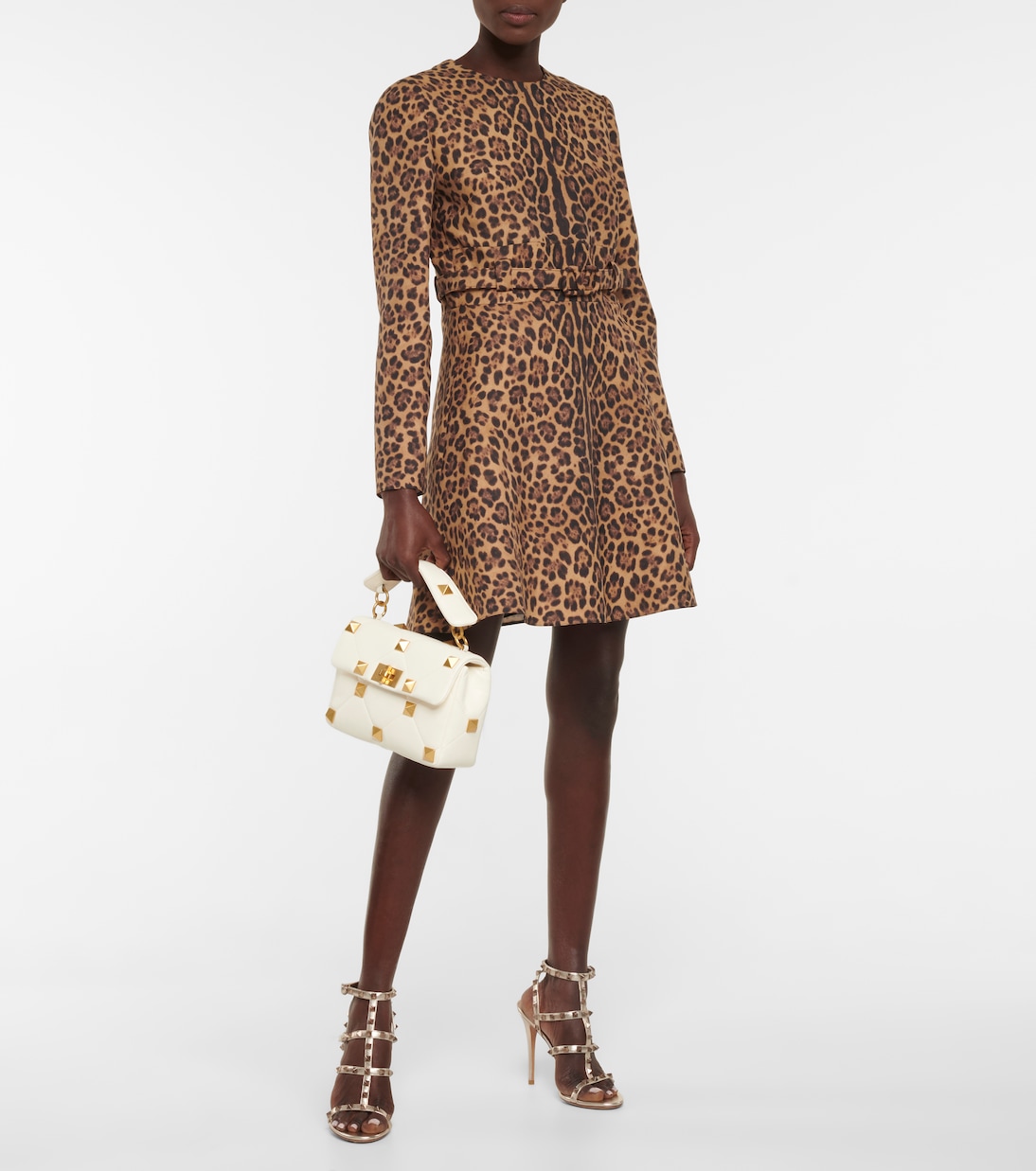 Sandali Rockstud in pelle metallizzata | Valentino Garavani