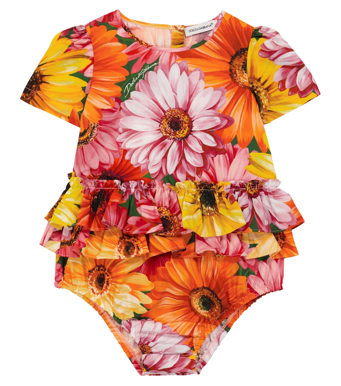 Baby Body aus Baumwollpopeline | Dolce&Gabbana Kids