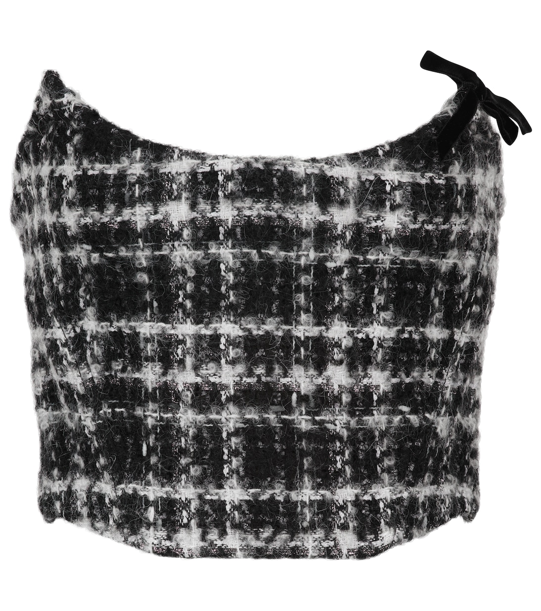 Kariertes Bustier aus Tweed | Alessandra Rich