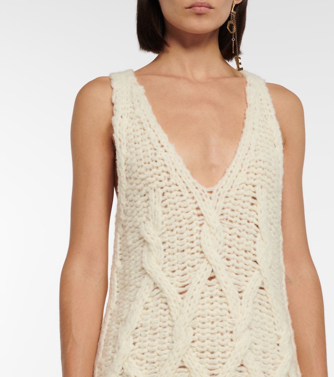 Cable-knit wool-blend minidress | Acne Studios