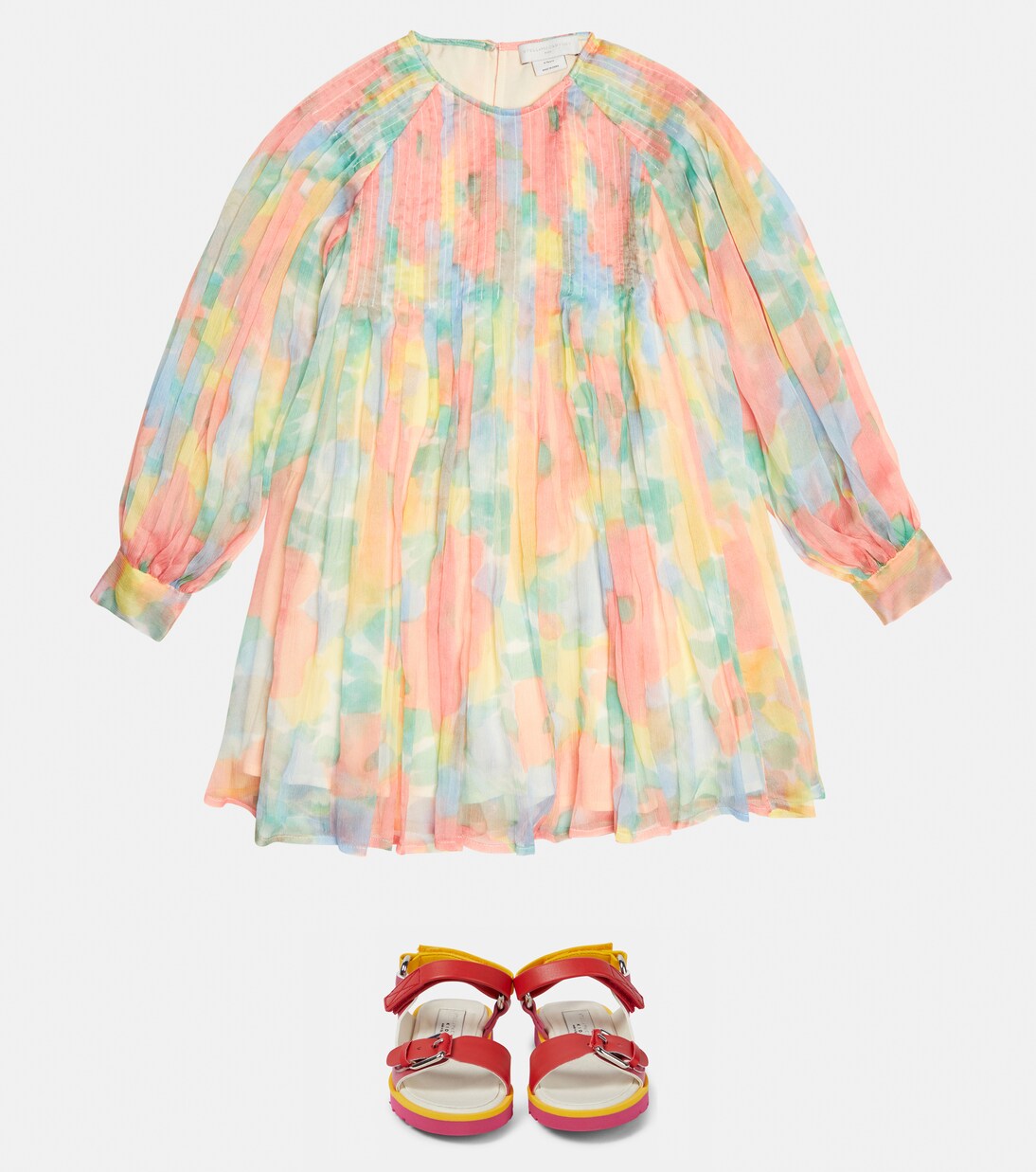 Abito in georgette di seta con stampa | Stella McCartney Kids