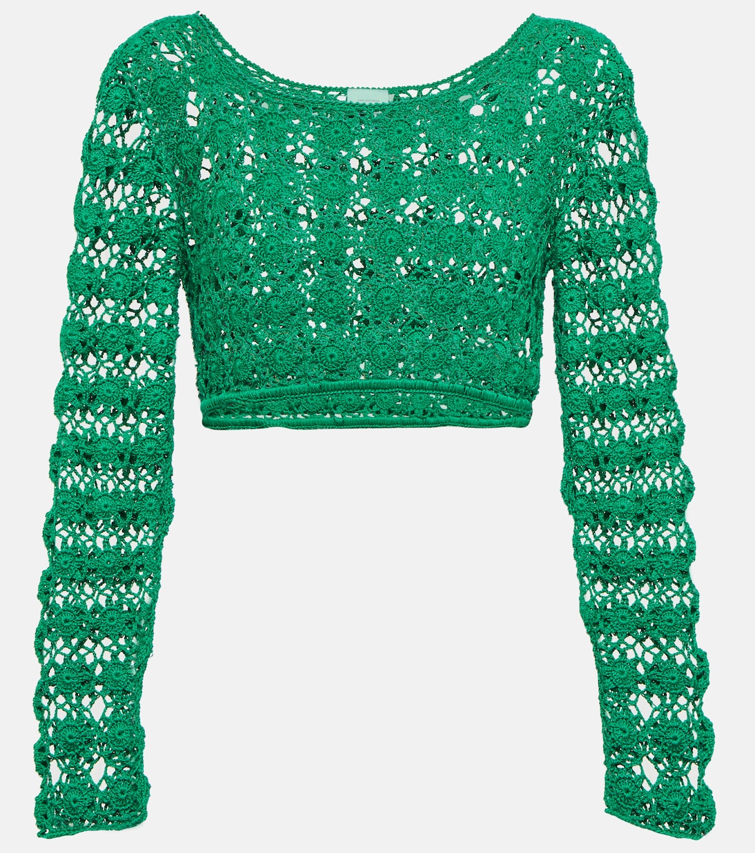 Top cropped Bella in crochet di cotone | Anna Kosturova