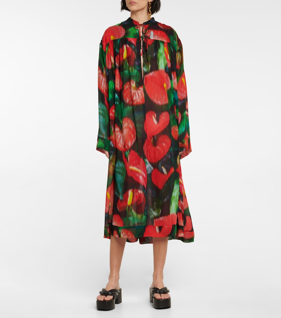 Robe midi imprimée | Dries Van Noten