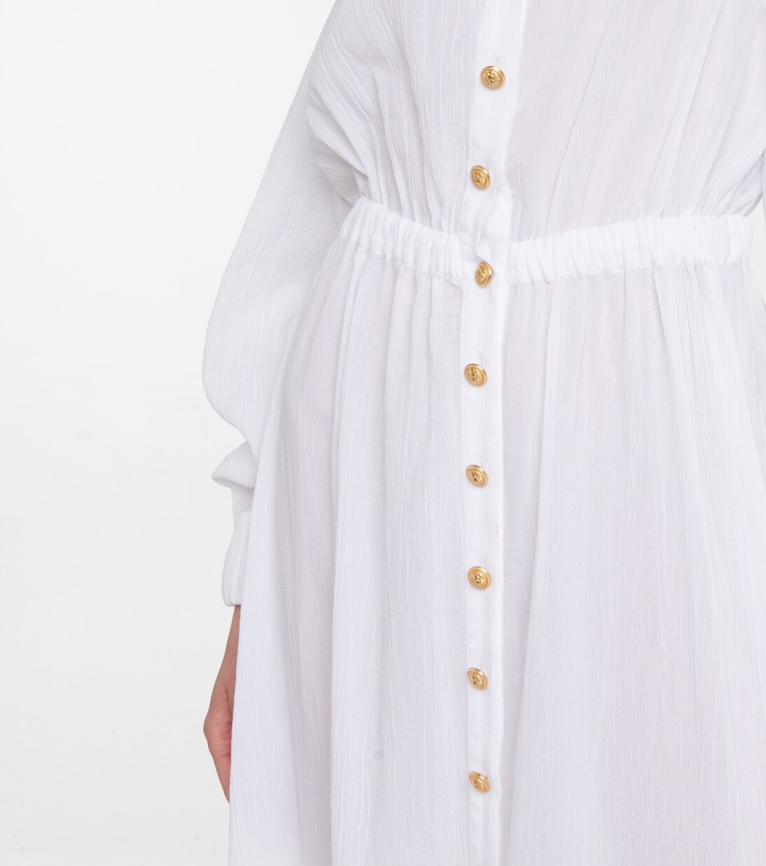 Button-down cotton maxi dress | Balmain