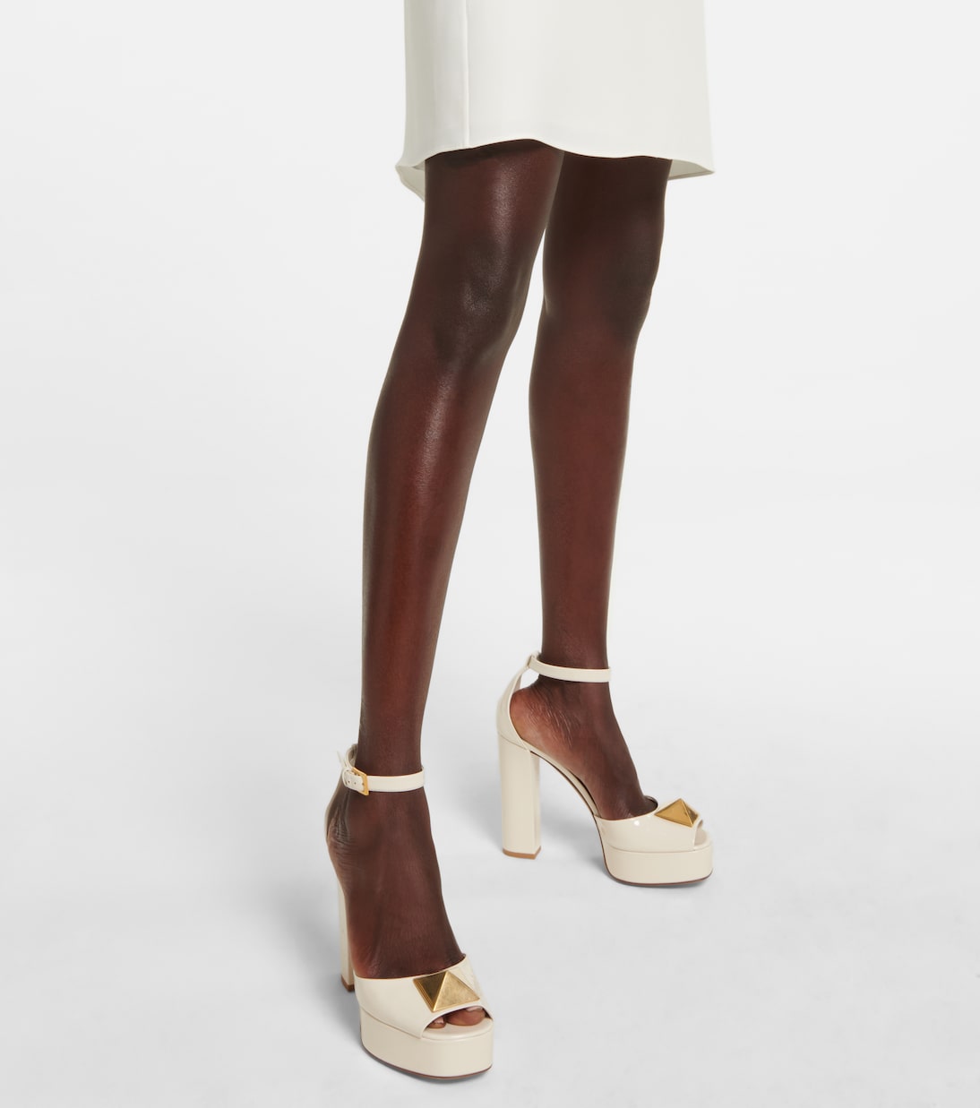 One Stud patent leather platform sandals | Valentino Garavani