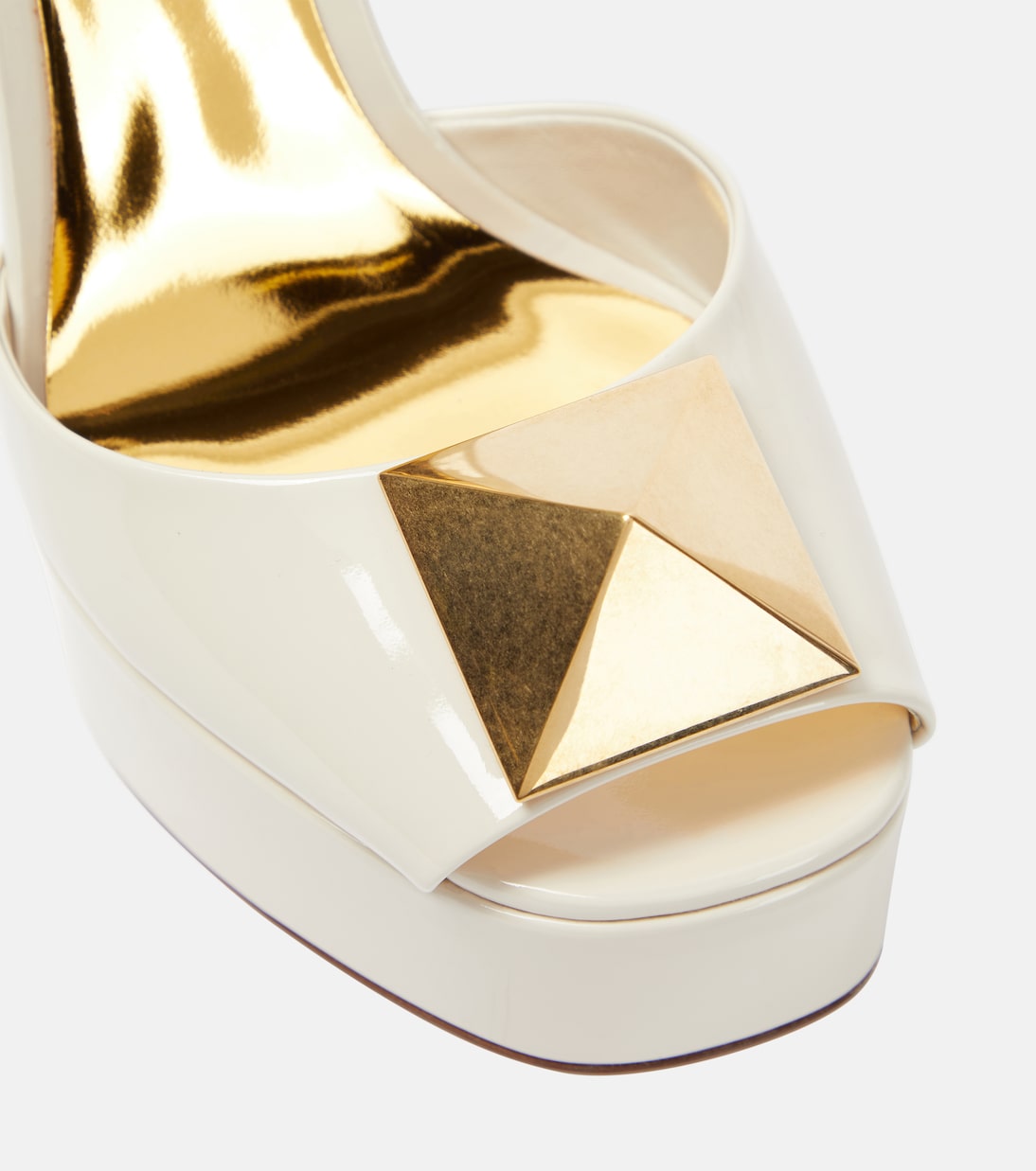 One Stud patent leather platform sandals | Valentino Garavani