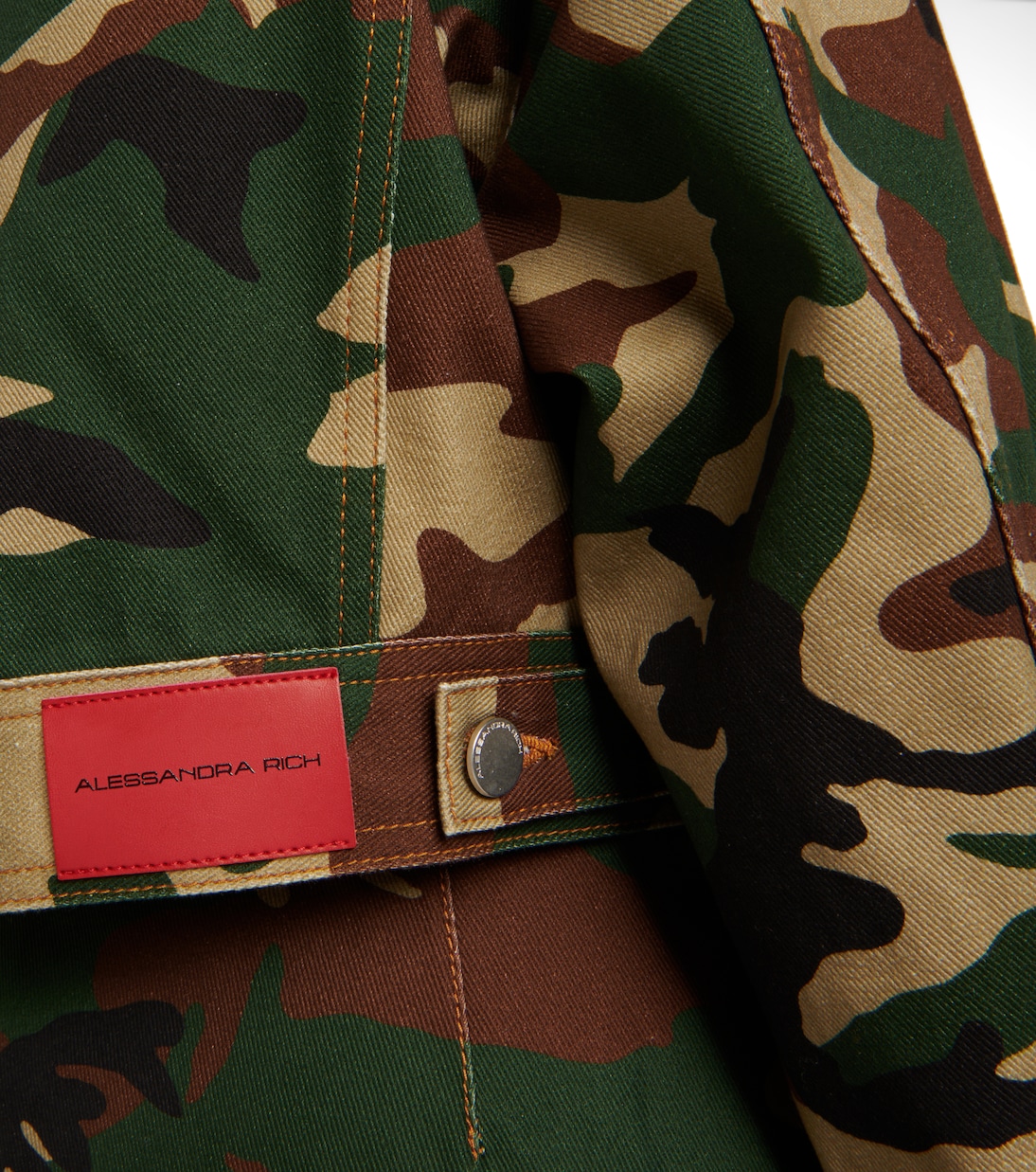 Camouflage cropped gabardine jacket | Alessandra Rich