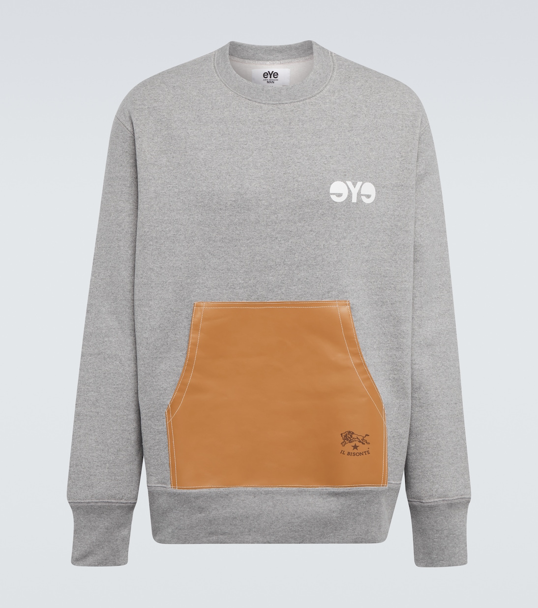 Sweatshirt mit Leder | Junya Watanabe