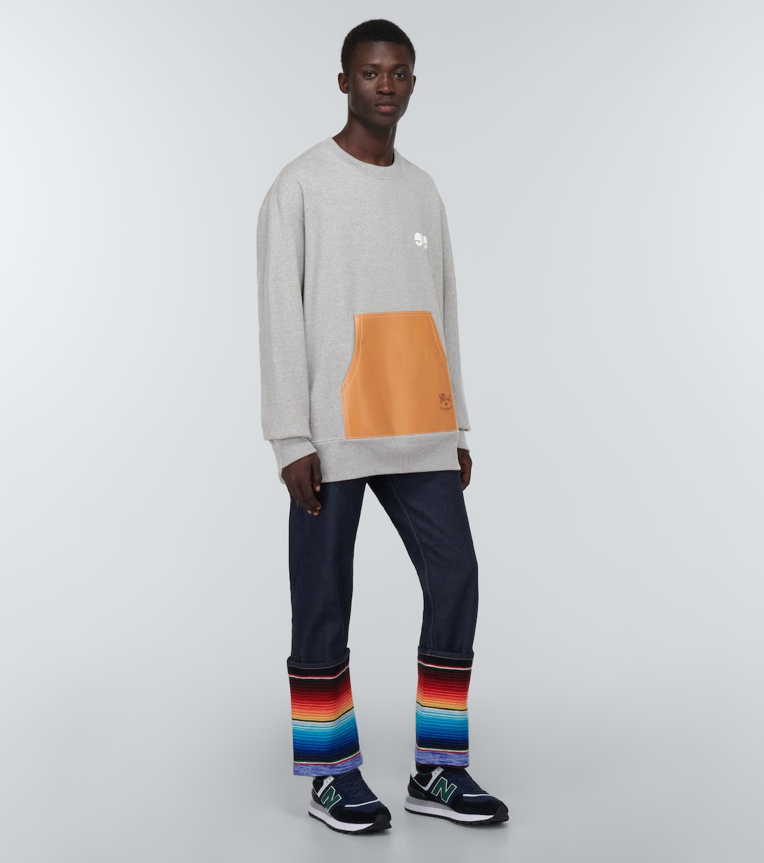 Sweatshirt mit Leder | Junya Watanabe