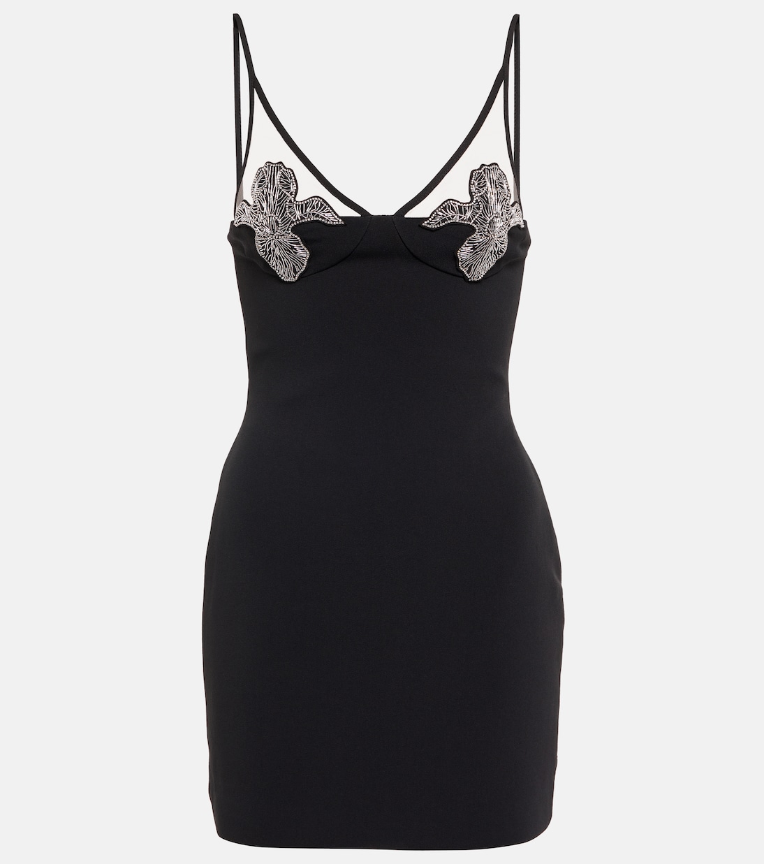 Mesh-panel embellished minidress | David Koma