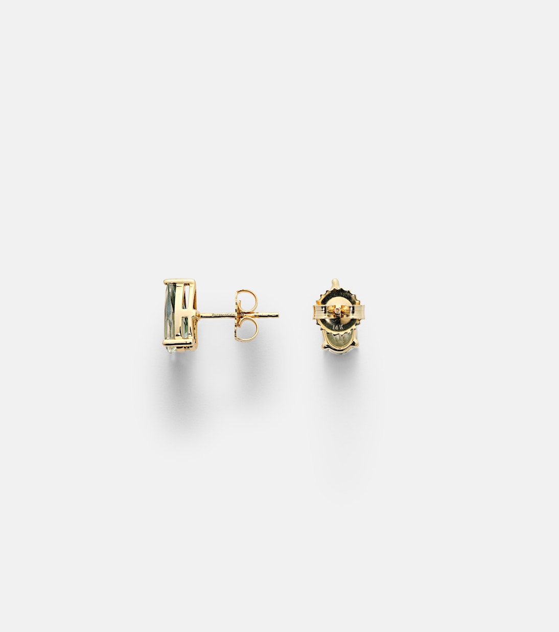 Orecchini in oro 14kt con topazio, design moderno SUZANNE KALAN per giovani trendsetter