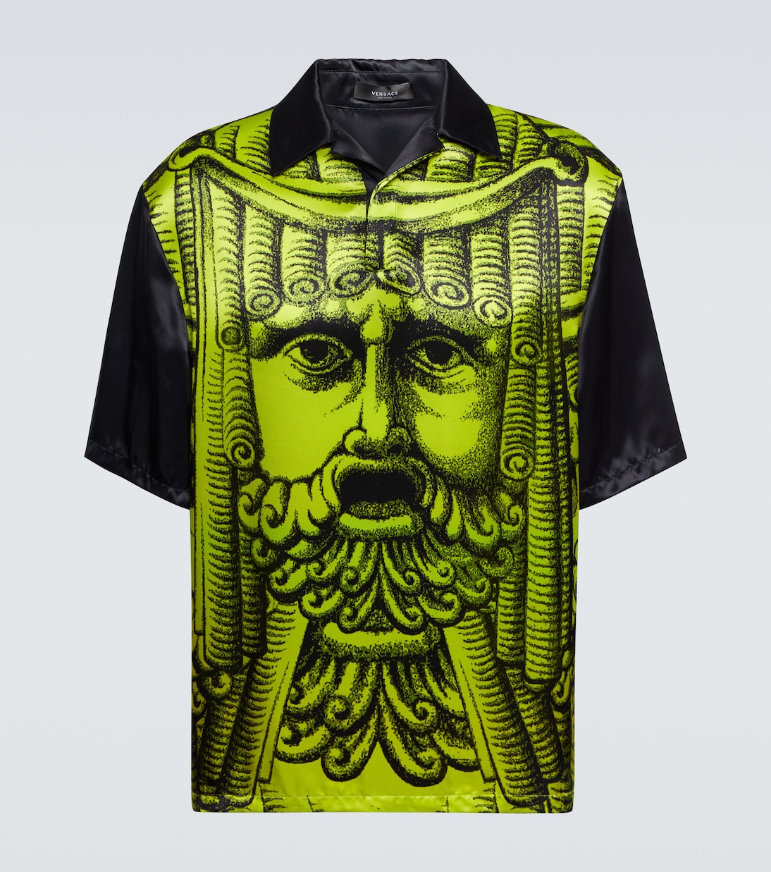 Camicia bowling in raso con stampa | Versace