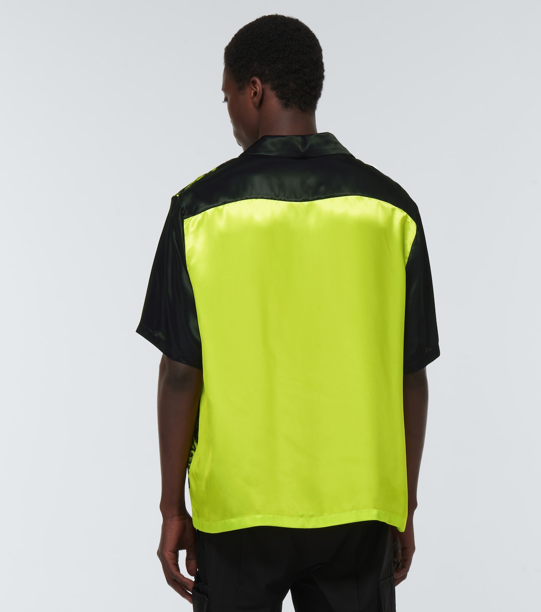 Camicia bowling in raso con stampa | Versace