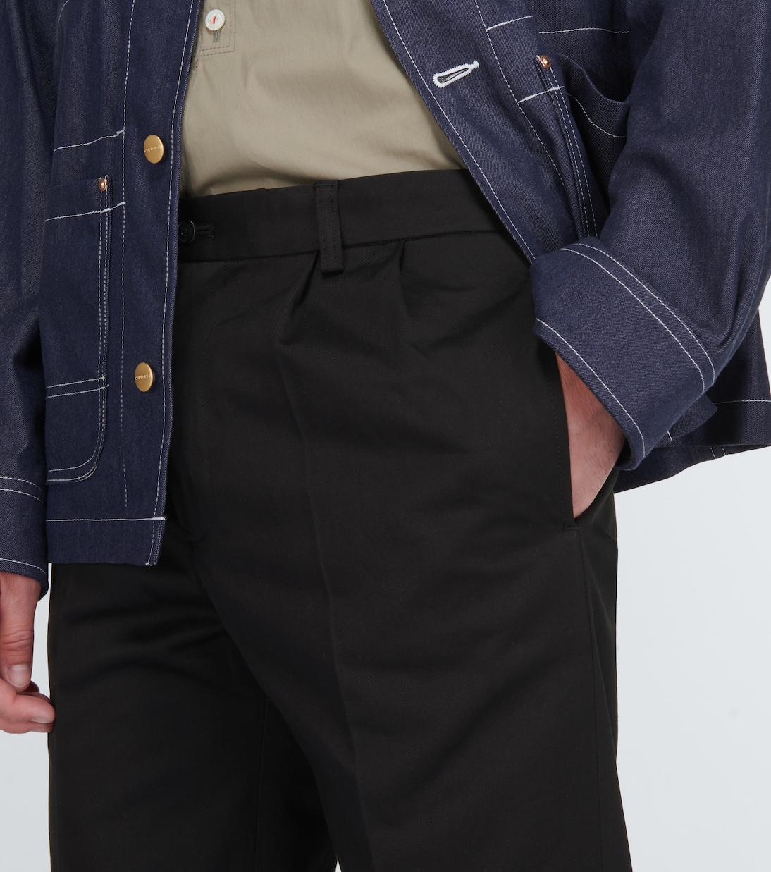 Pantalones rectos de gabardina | Junya Watanabe