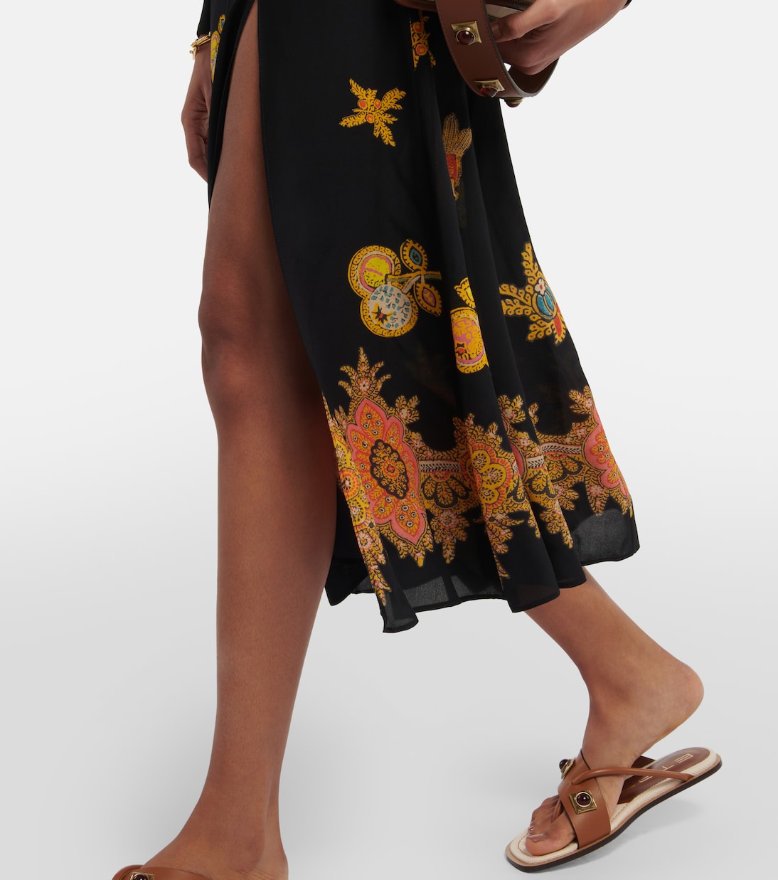 Printed silk crêpe de chine midi dress | Etro