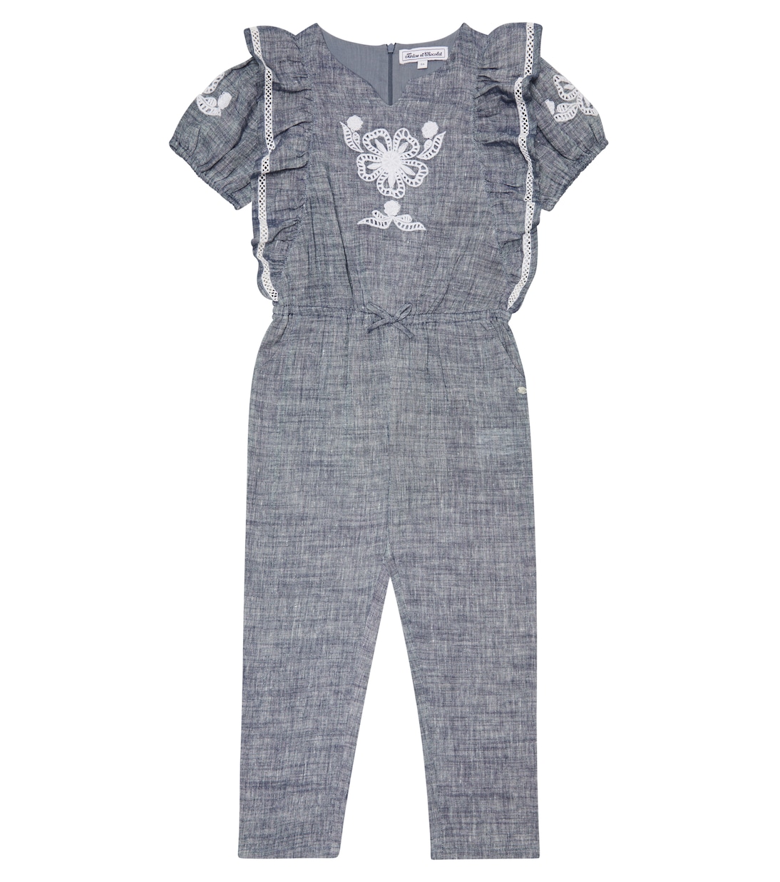 Jumpsuit in lino con ricamo | Tartine et Chocolat