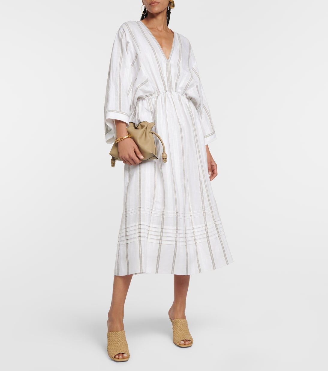 Midikleid Henrietta aus Leinen | Loro Piana