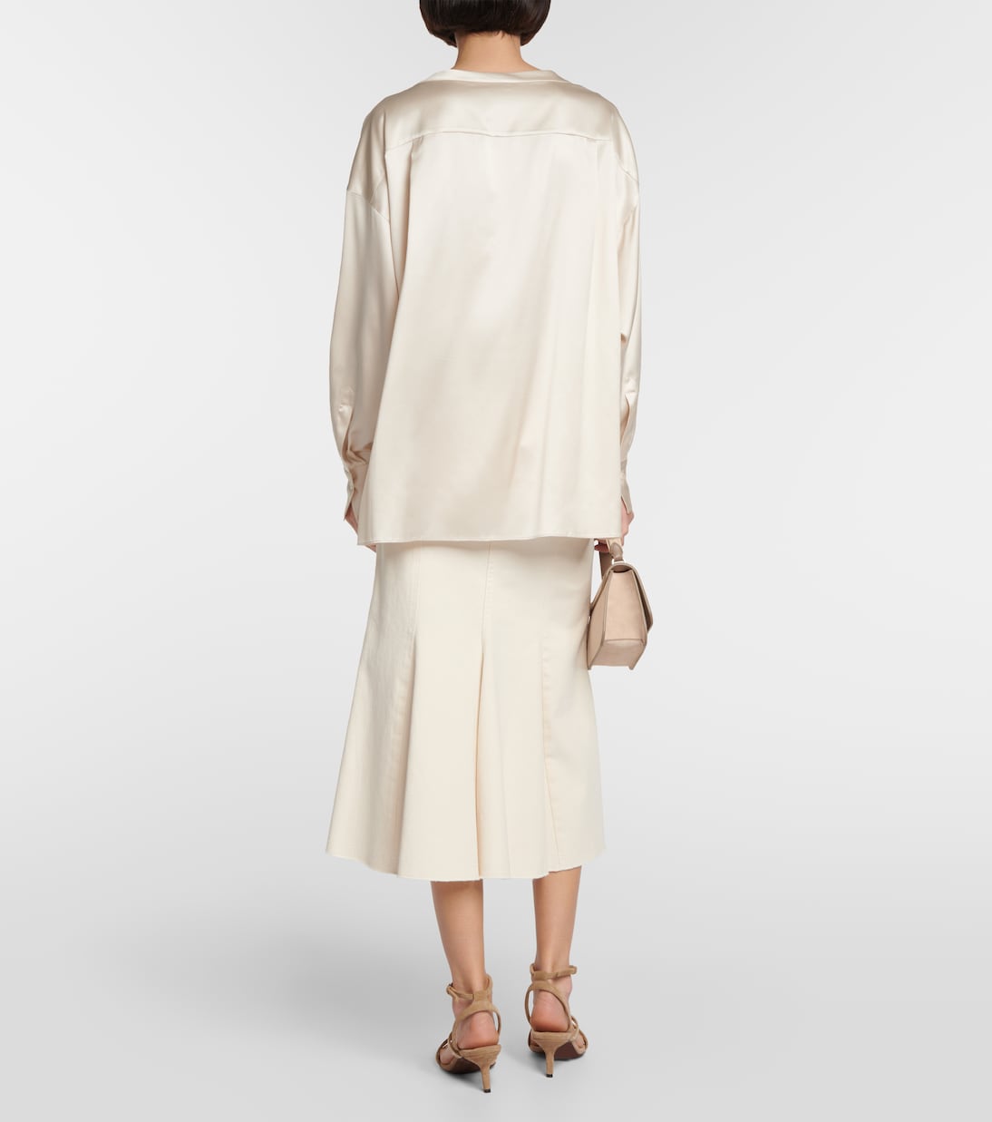Silk-blend satin top | Brunello Cucinelli