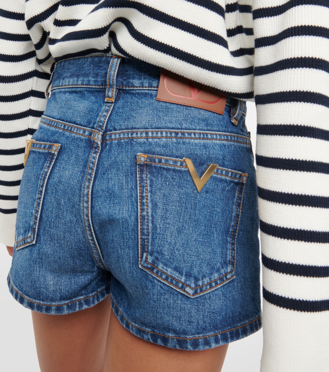 Short à taille haute en jean | Valentino