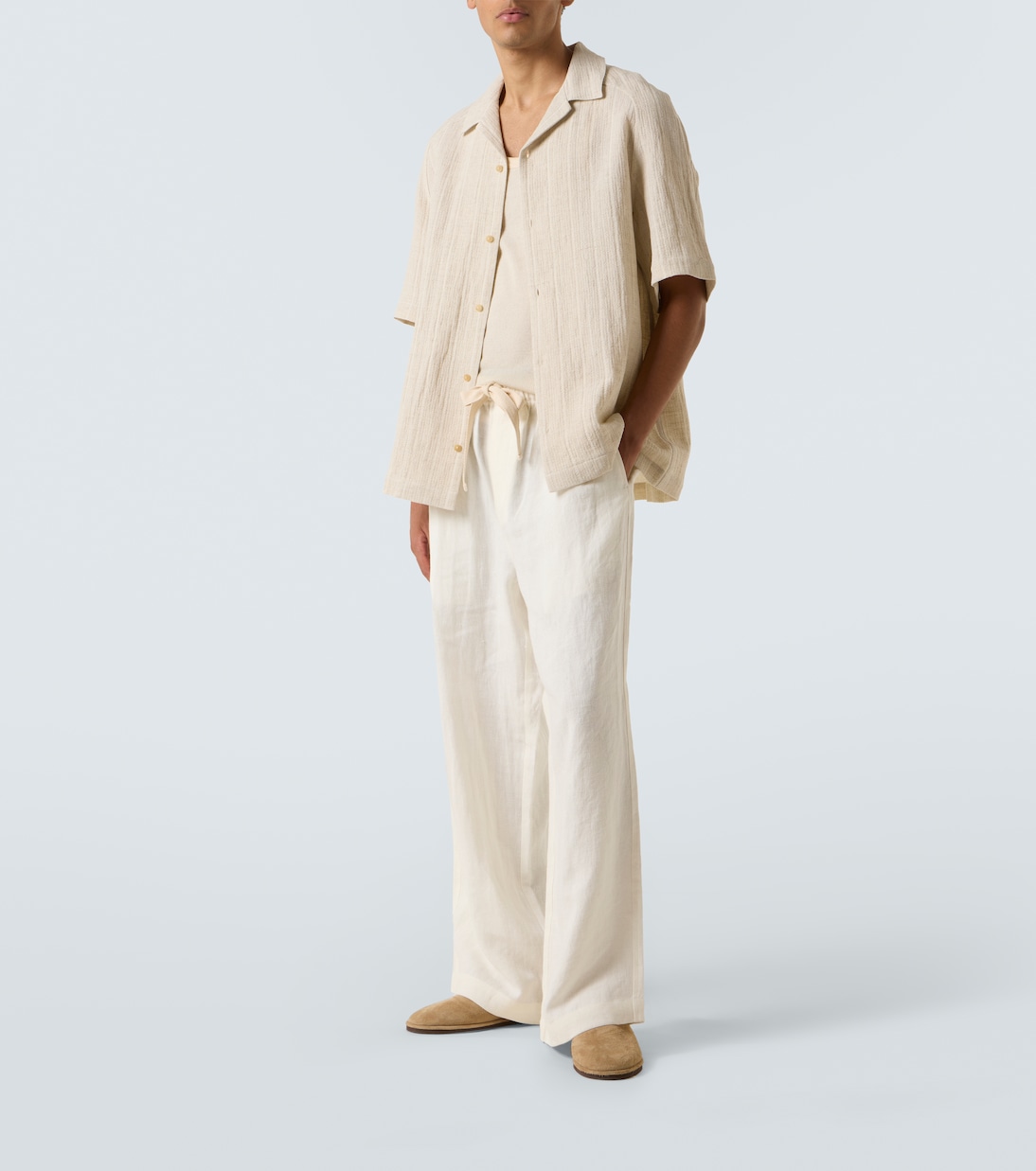 Weite Hose aus Leinen | Commas