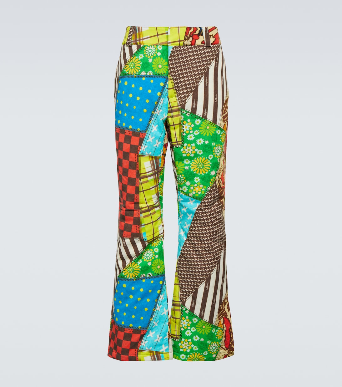 Printed cotton-blend flared pants  | ERL