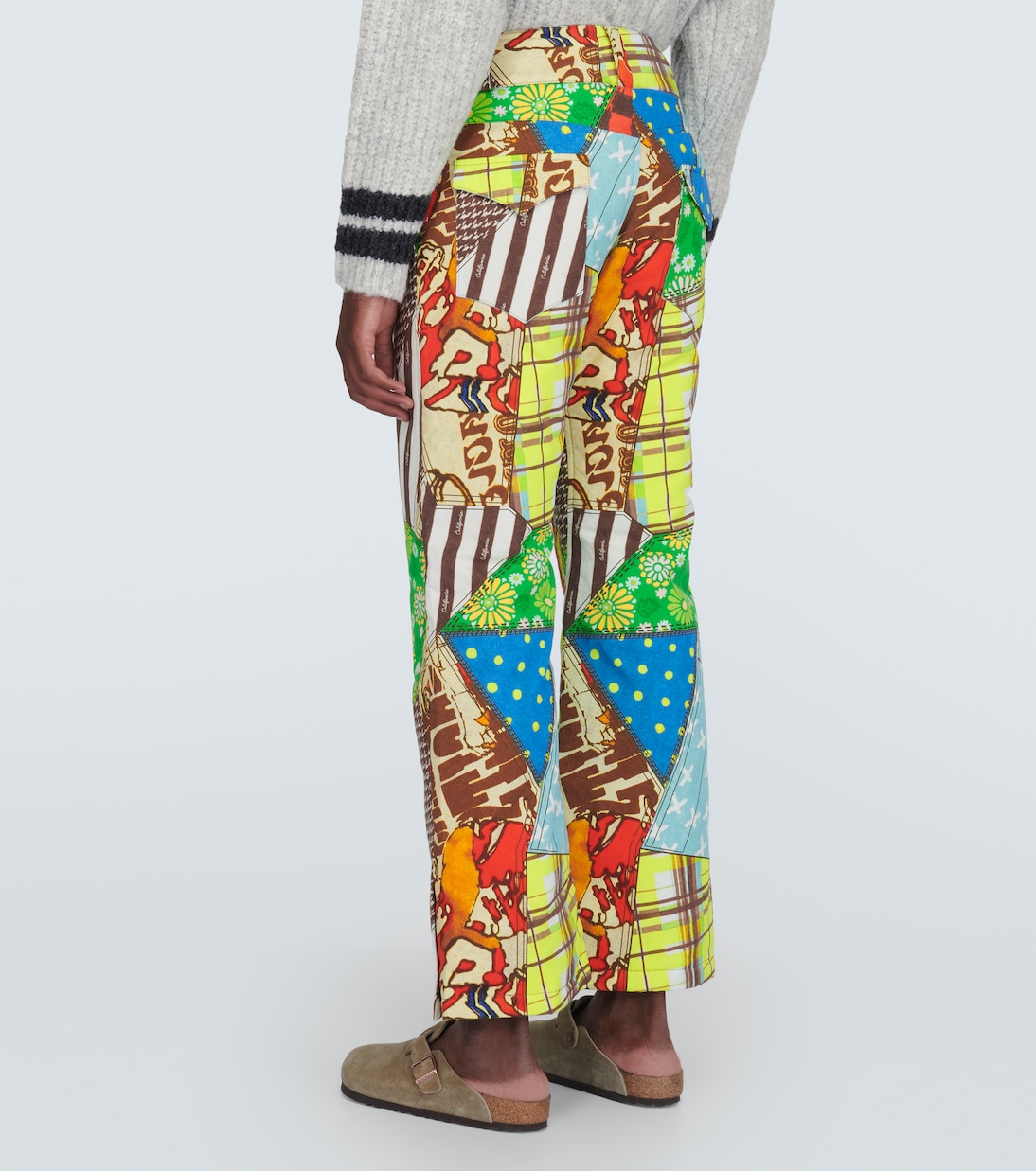 Printed cotton-blend flared pants  | ERL