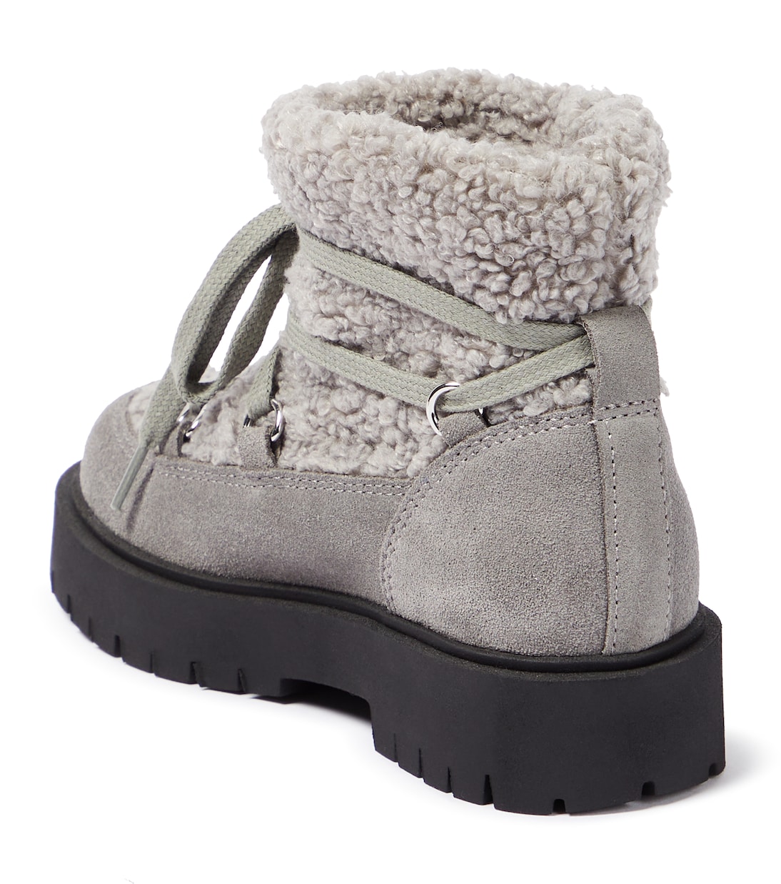 Ankle Boots aus Veloursleder und Faux Shearling | Il Gufo