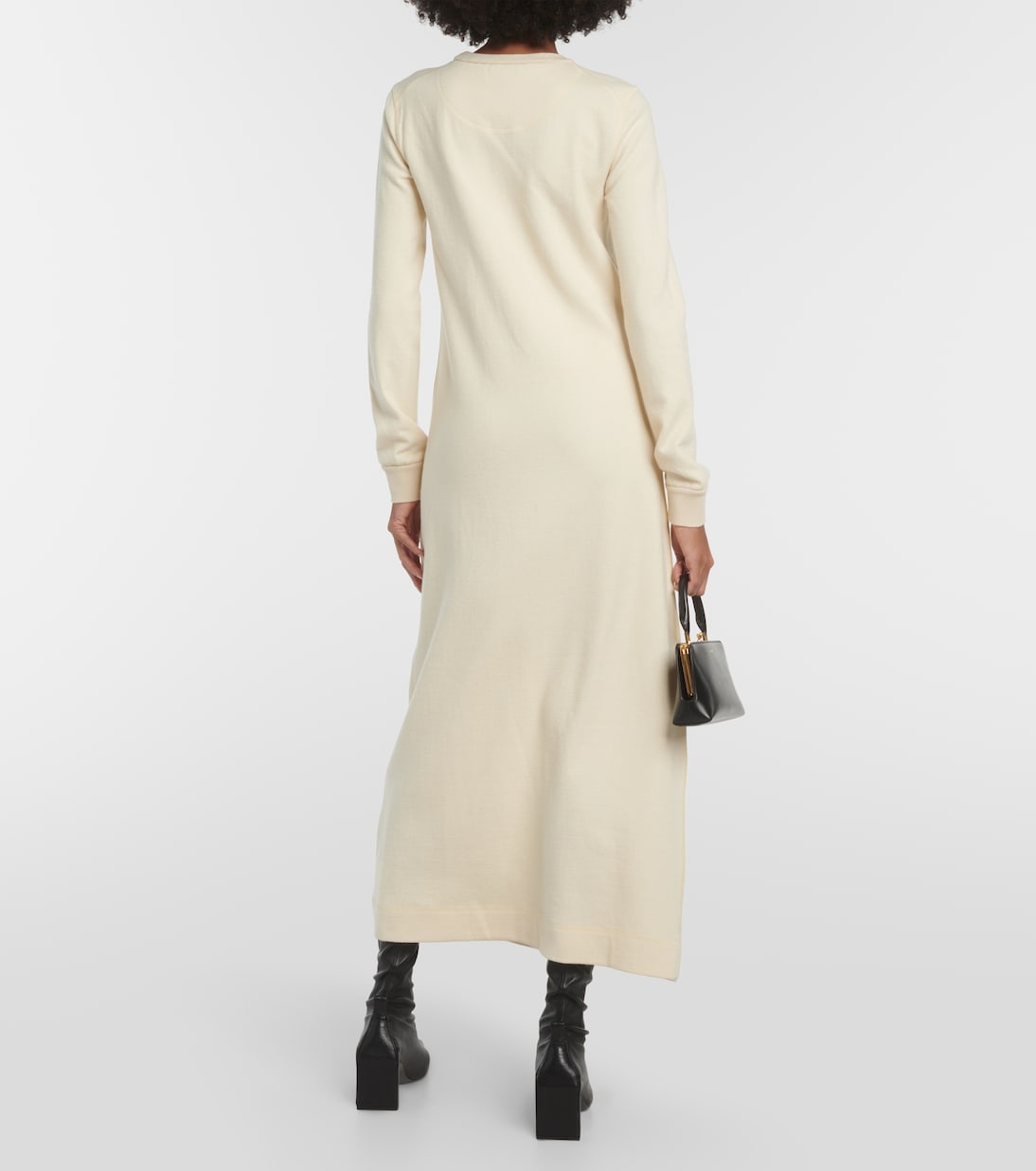 Robe midi en laine et coton | Jil Sander