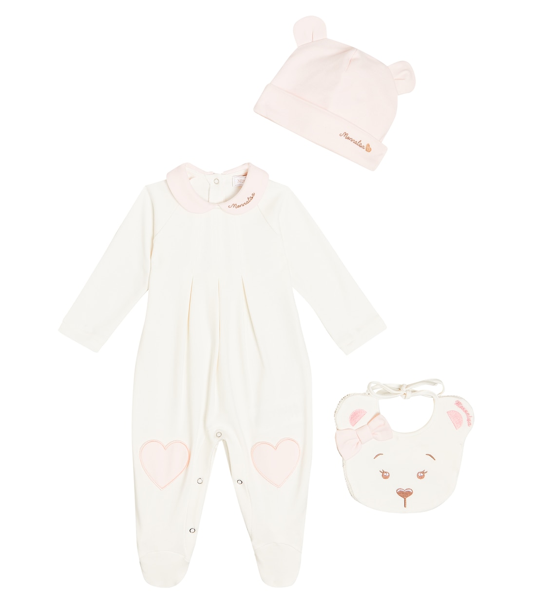 Bebé - set de body, babero y gorro de algodón | Monnalisa