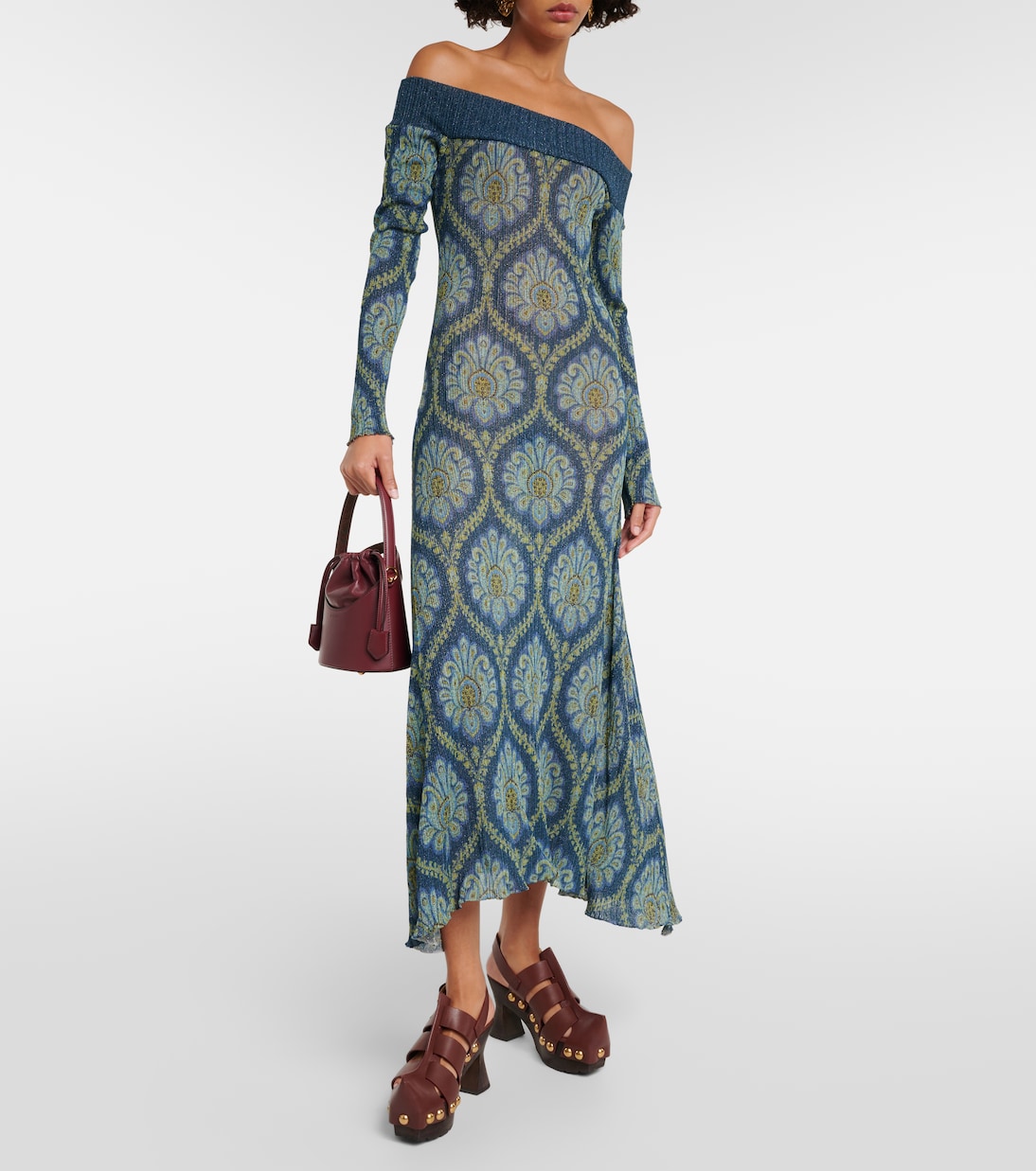 Vestido midi con hombro descubierto | Etro