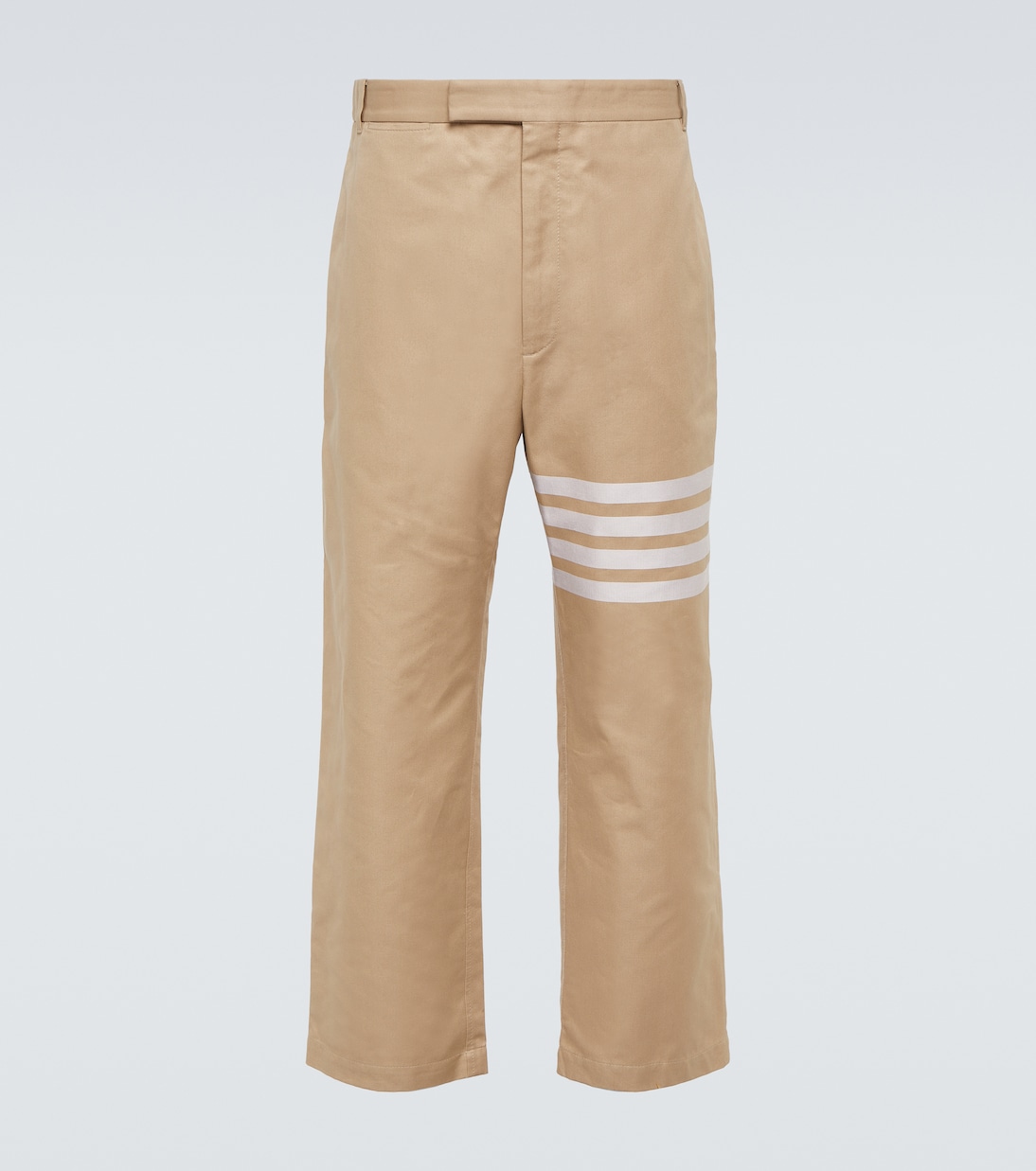 Pantalones rectos de lona de algodón | Thom Browne