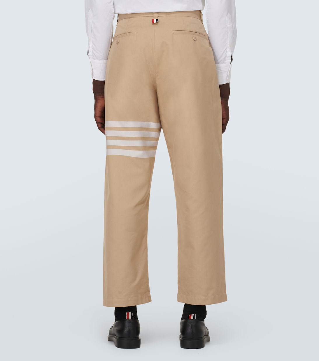 Pantalones rectos de lona de algodón | Thom Browne
