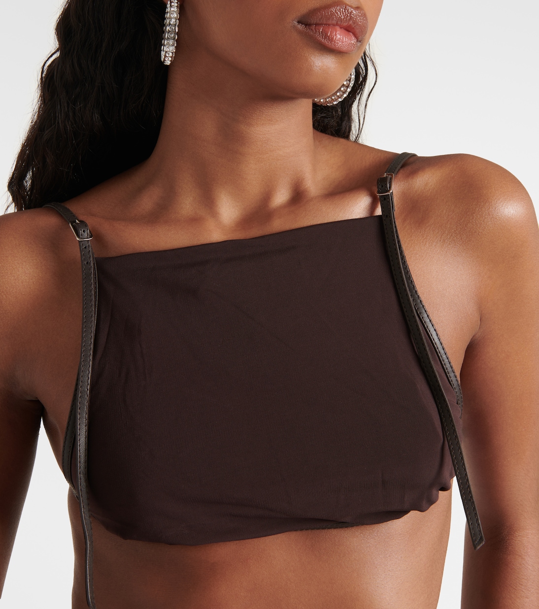Cropped-Top Framed mit Leder | Christopher Esber