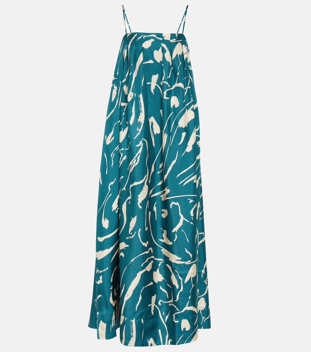 Bedrucktes Maxikleid Heather aus Seide | Asceno