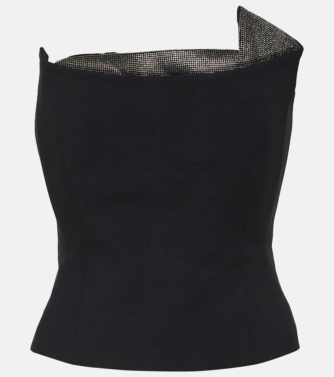 Verziertes Top aus Wolle und Seide | Roland Mouret